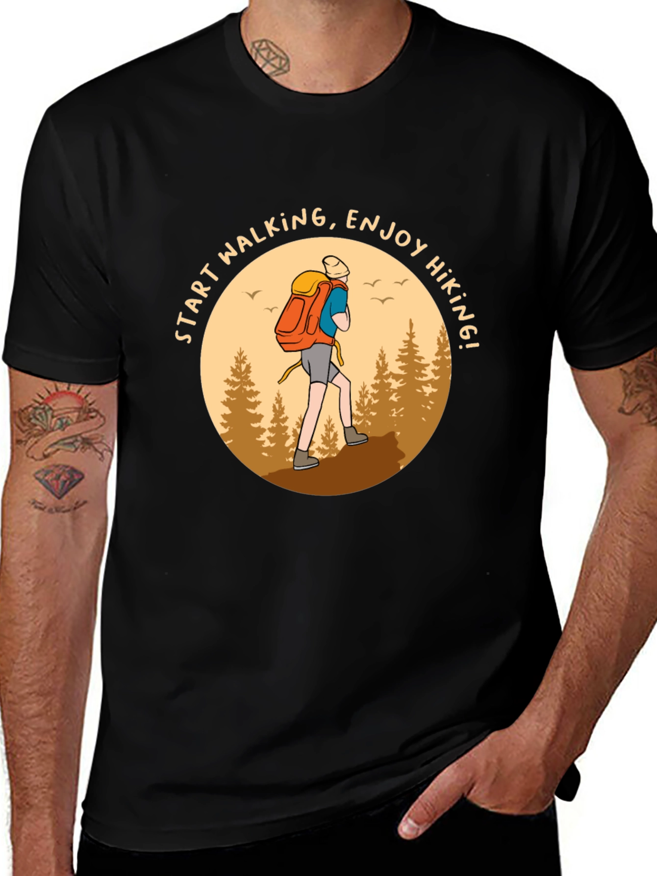 Variant 14 of Hiking T-Shirt: Start Walking, Enjoy Hiking!