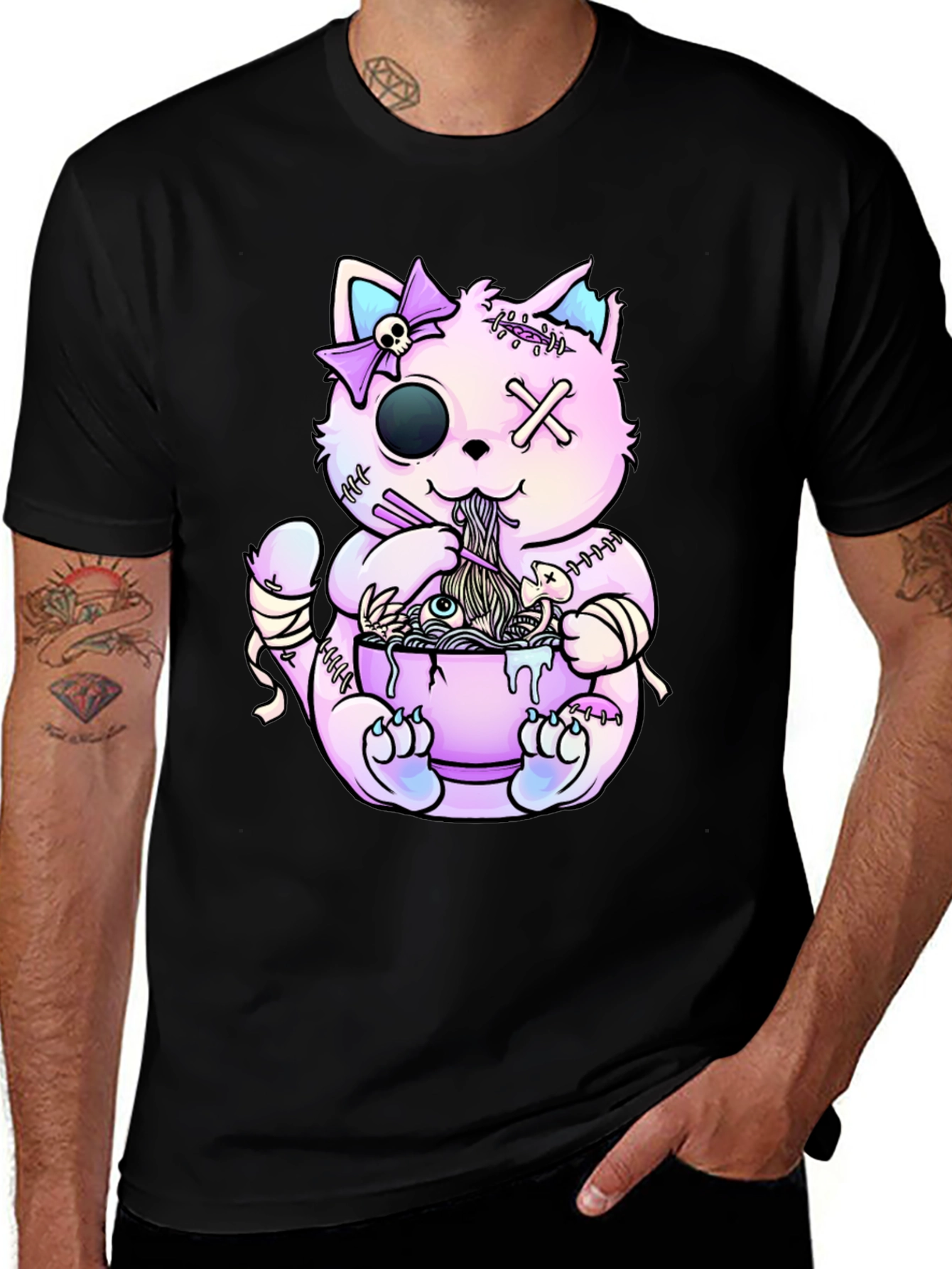 Zombie Cat Ramen T-Shirt