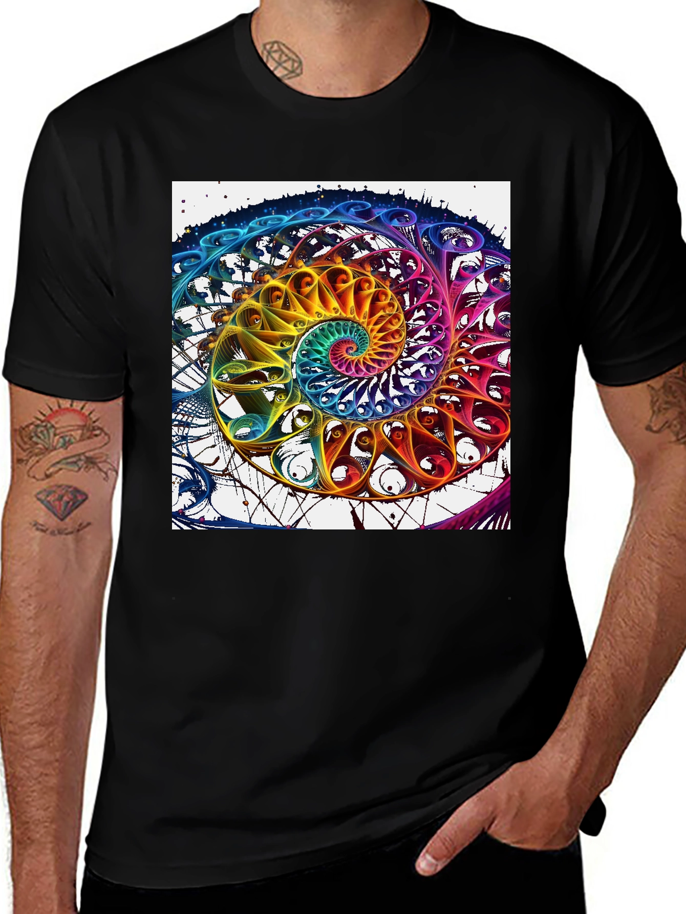 Variant 24 of Psychedelic Spiral Graphic T-Shirt - Vivid Colors