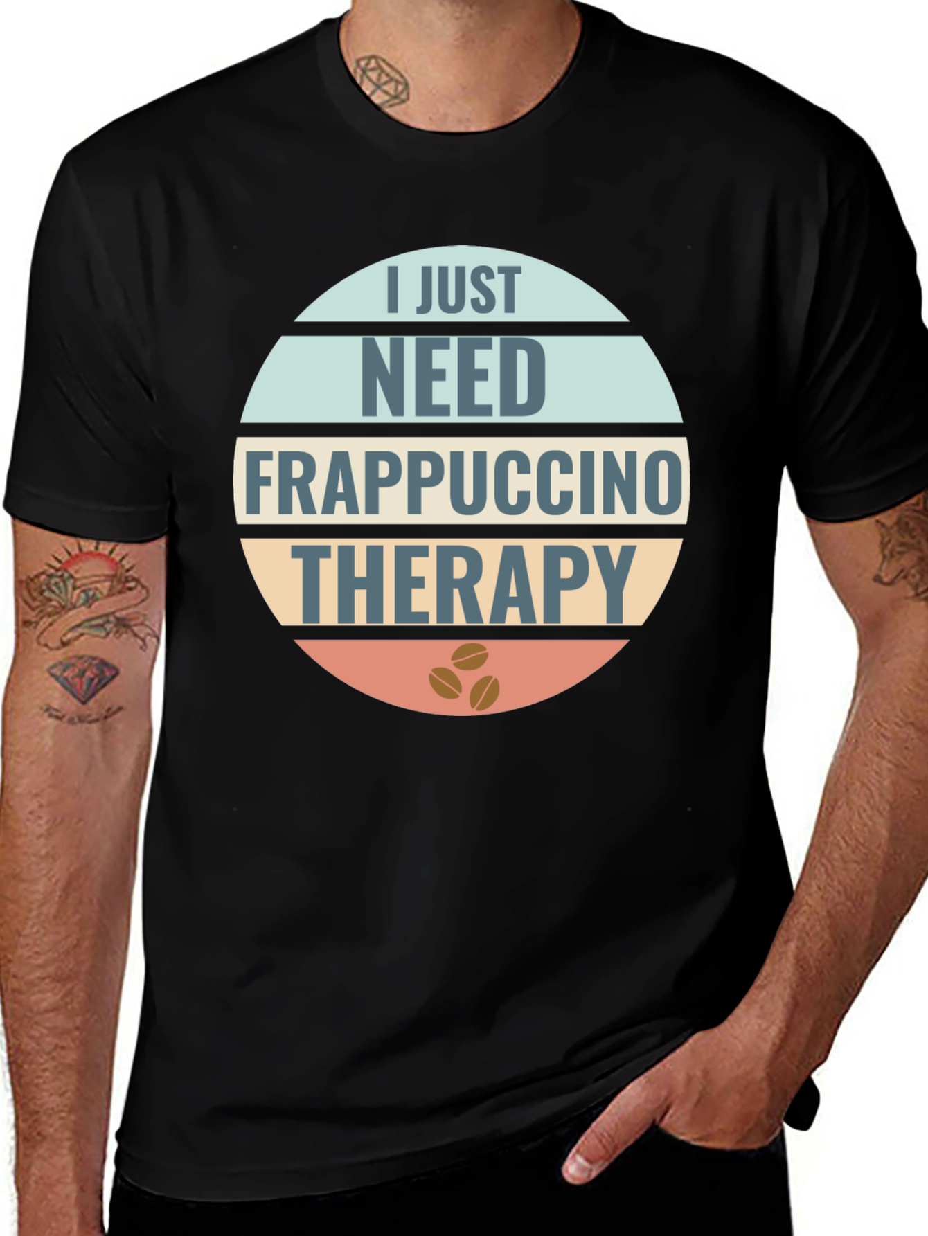 Variant 10 of Frappuccino Therapy T-Shirt: Coffee Lover's Apparel