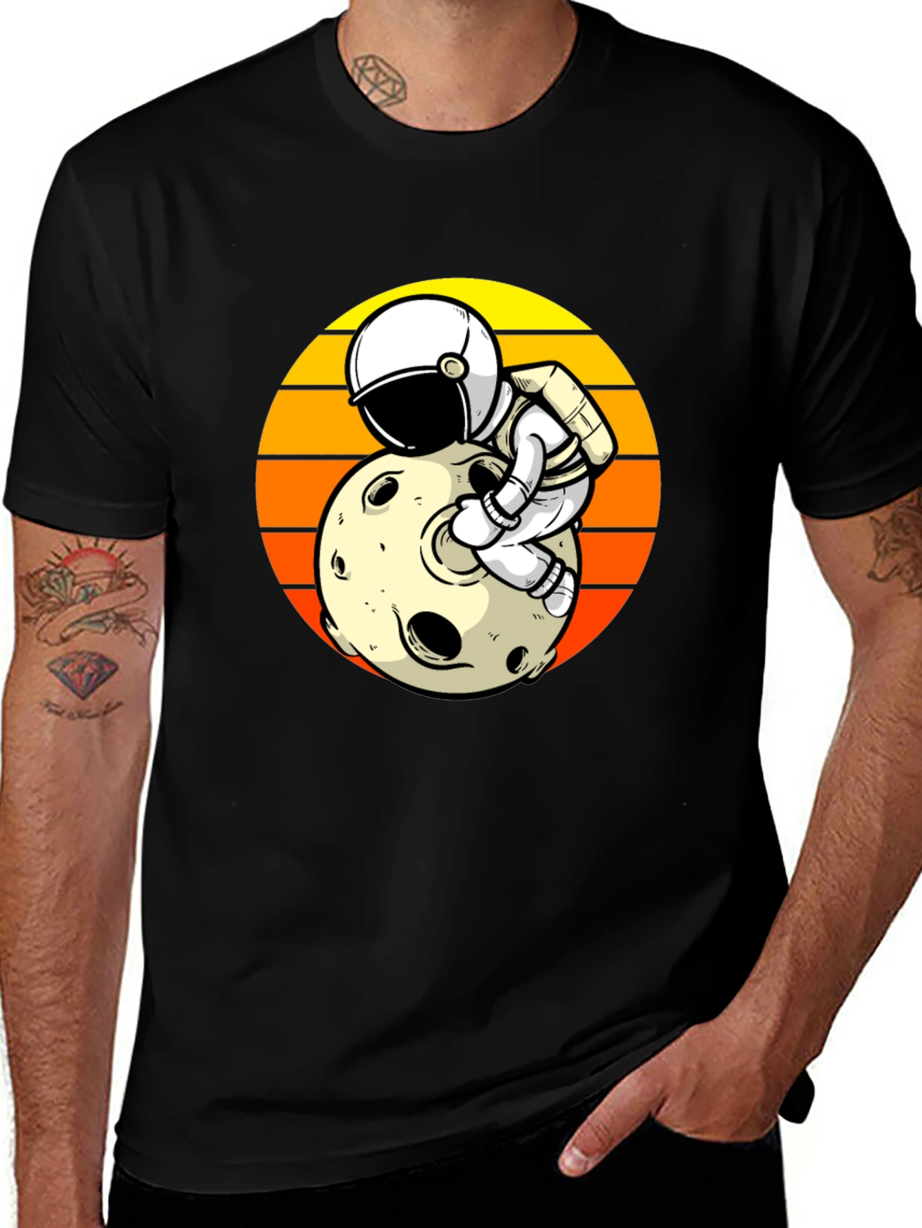 Variant 26 of Astronaut Moon Landing Graphic Tee