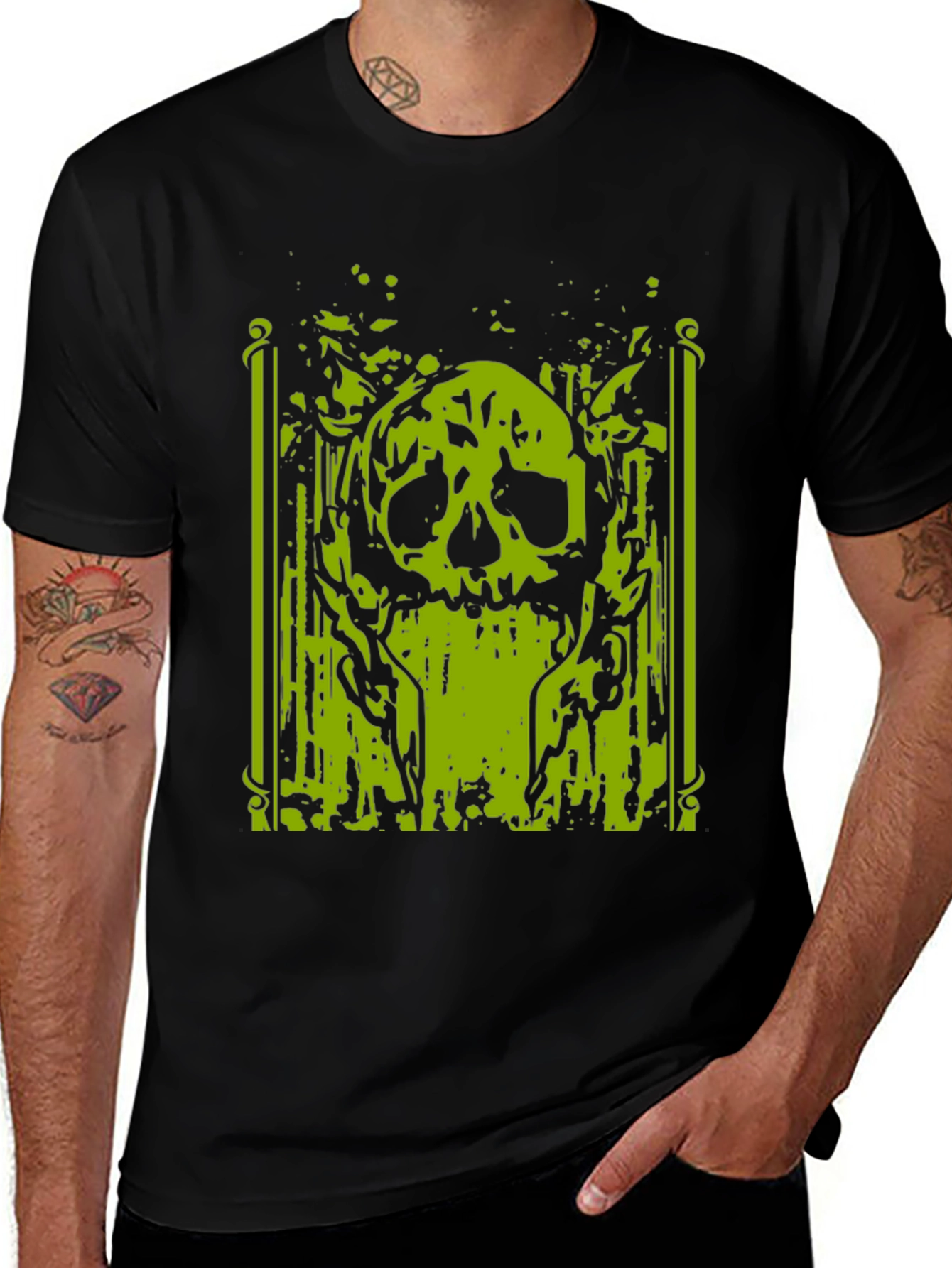 Variant 24 of Skull Graphic Tee - Edgy Style