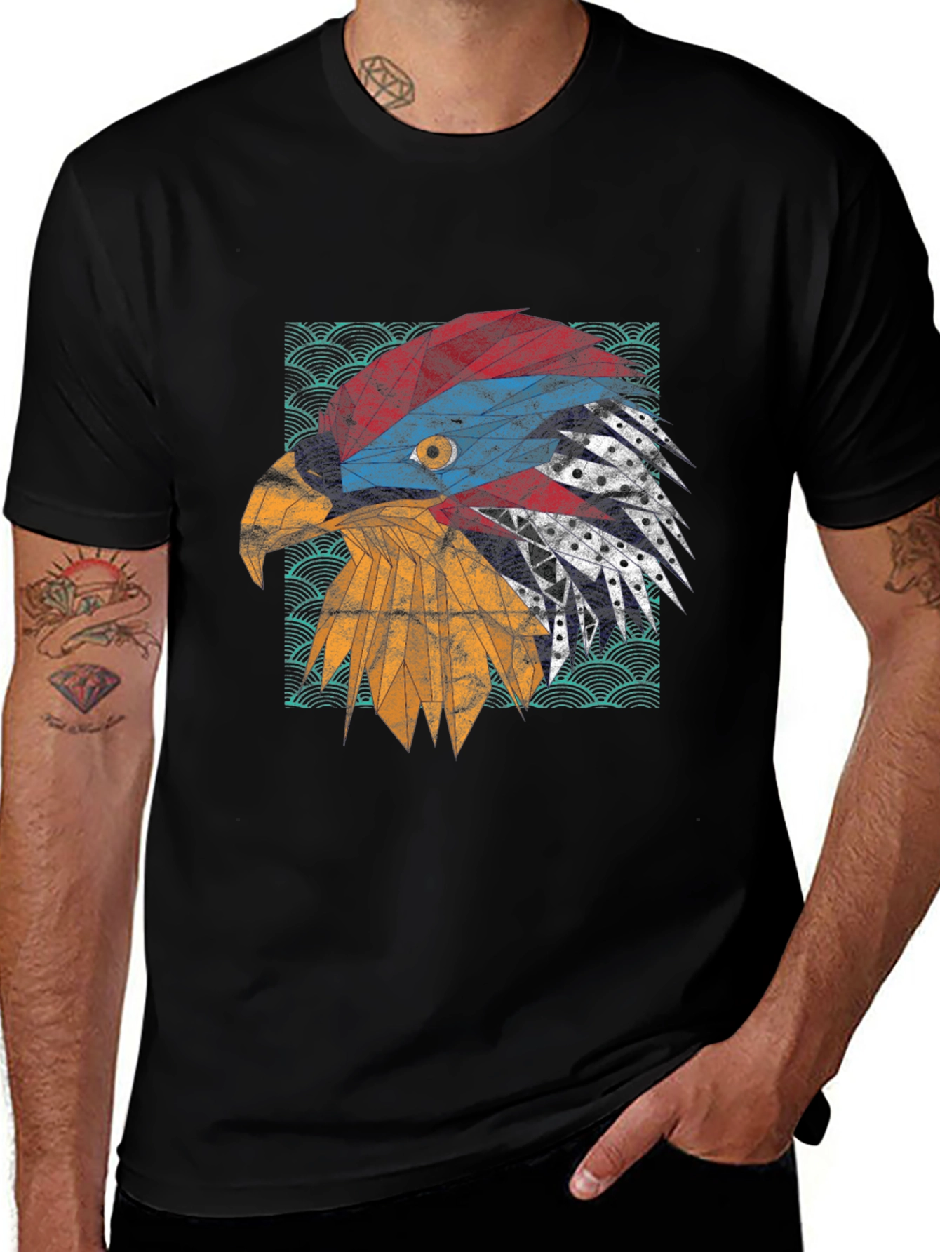Variant 29 of Geometric Eagle Graphic Tee - Modern Print