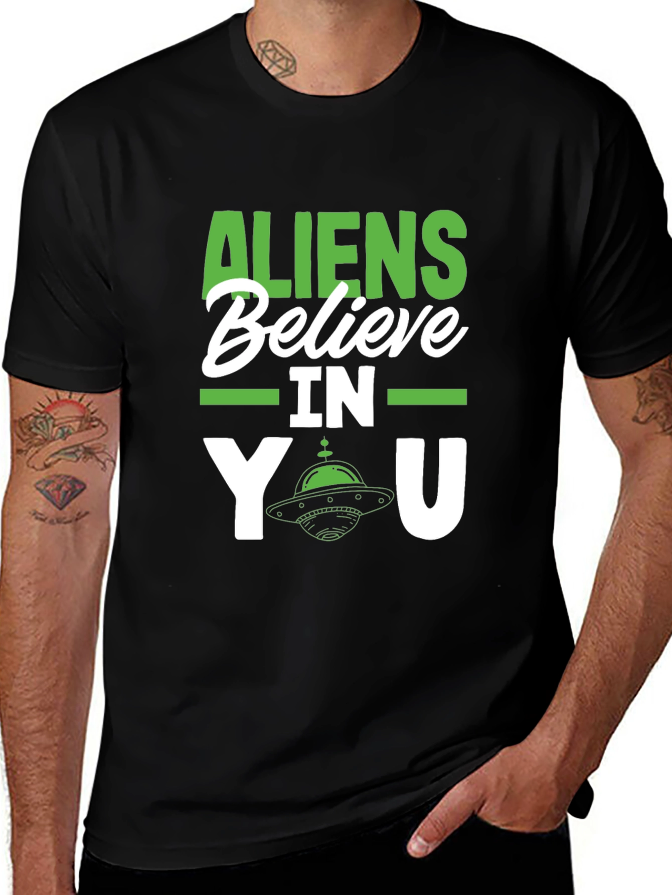 Variant 14 of Aliens Believe in You Graphic Tee - UFO T-Shirt