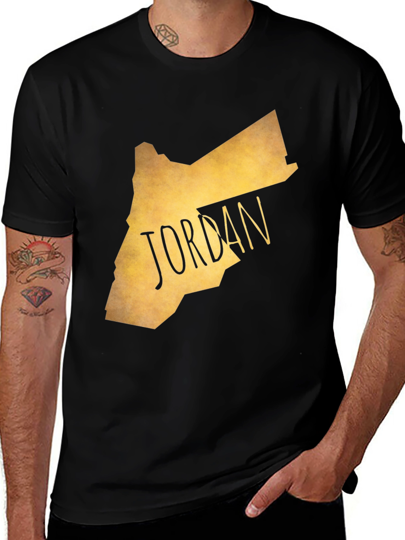 Variant 13 of Jordan Map Graphic T-Shirt - Black