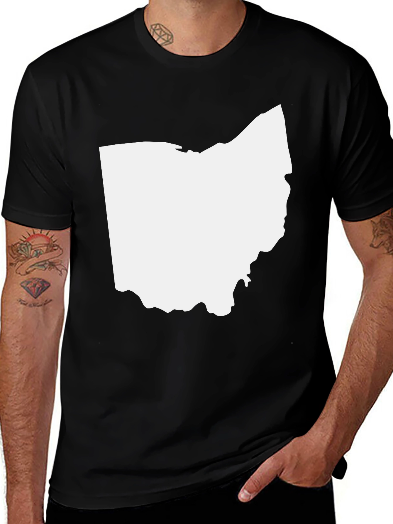 Ohio State Silhouette Graphic Tee - Black Cotton T-Shirt