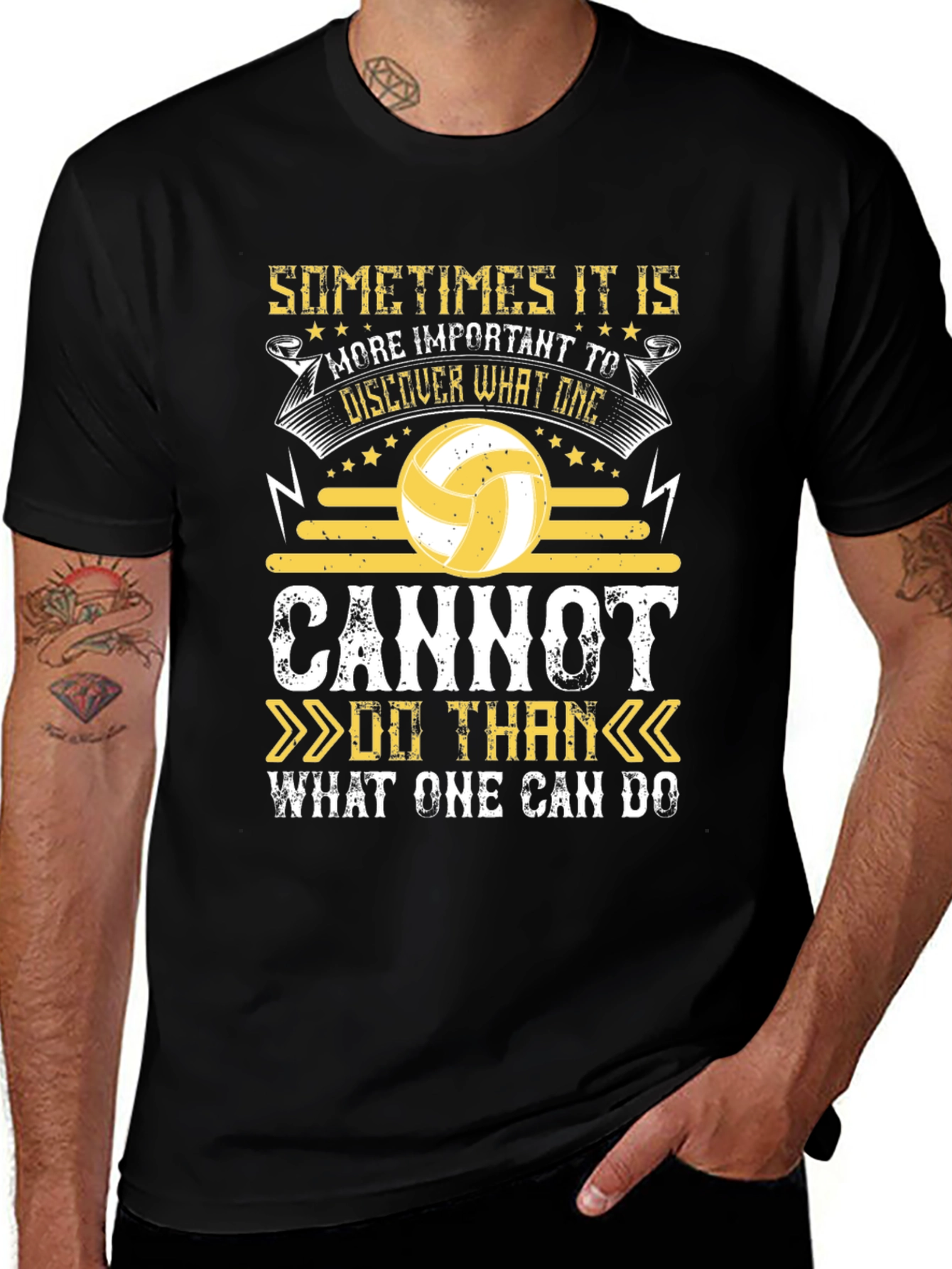 Variant 14 of Volleyball T-Shirt: Discover What One Cannot Do