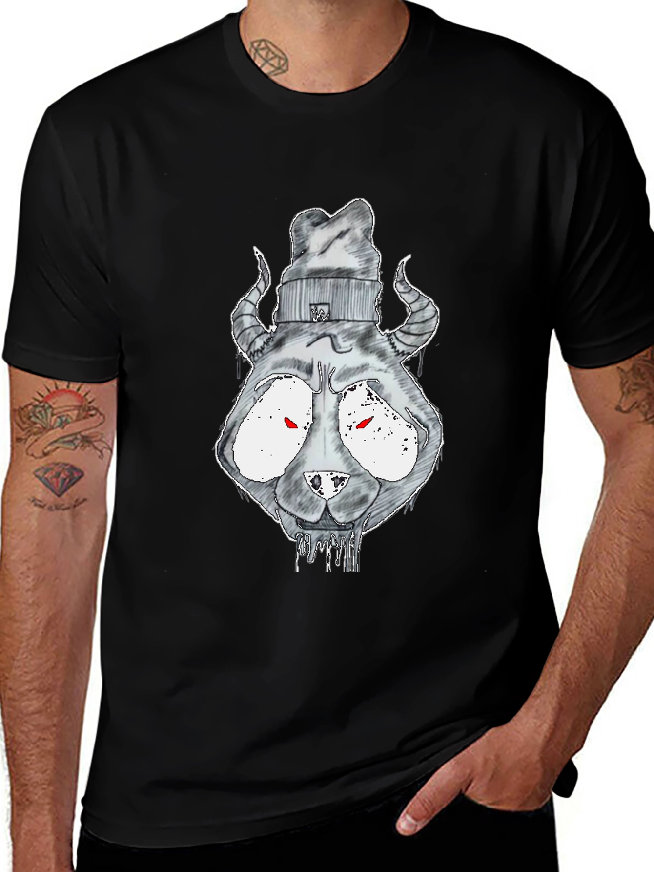 Variant 6 of Graphic Tee: Devilish Beanie Monster