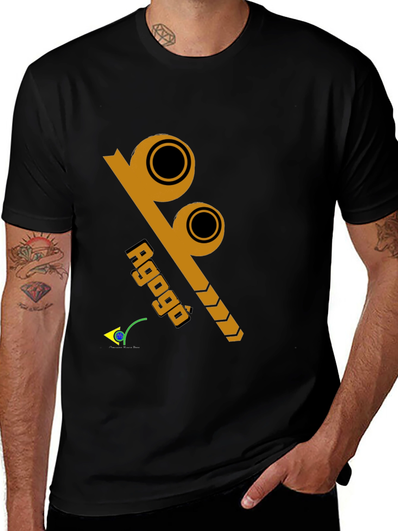 Variant 5 of Agogô Percussion Instrument Black T-Shirt