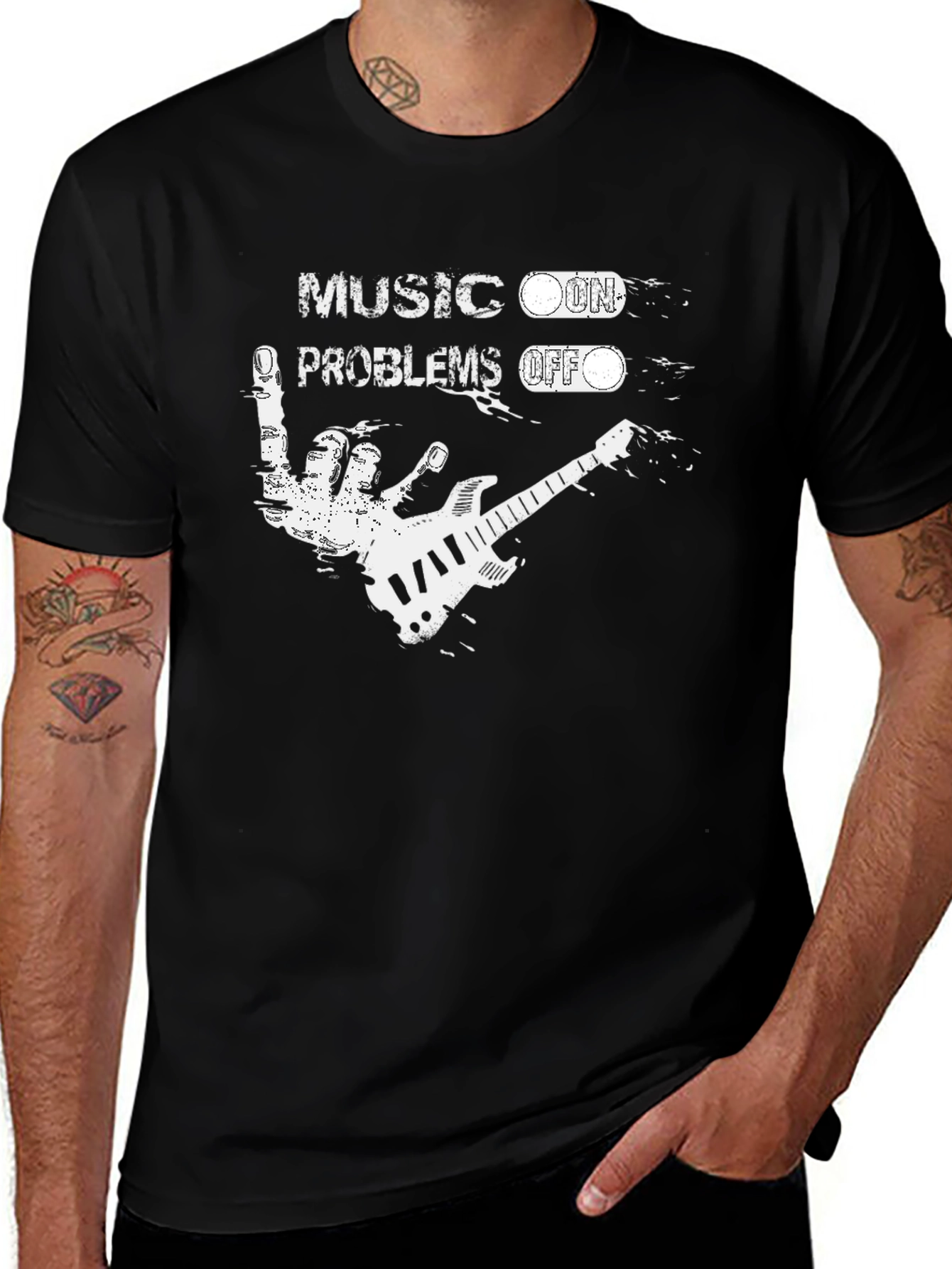 Variant 22 of Music On Problems Off Graphic T-Shirt