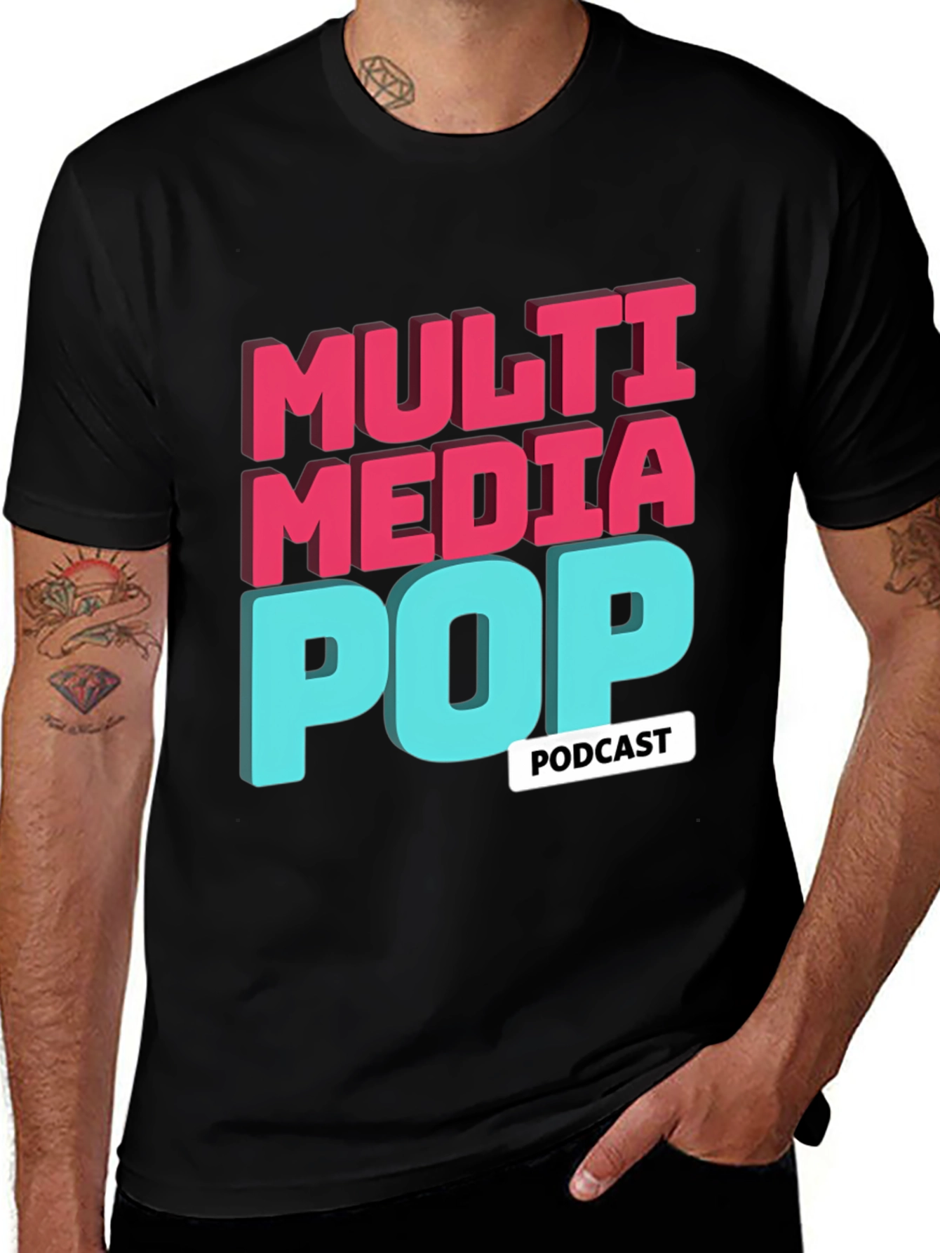 Variant 28 of Multi Media Pop Podcast Graphic T-Shirt