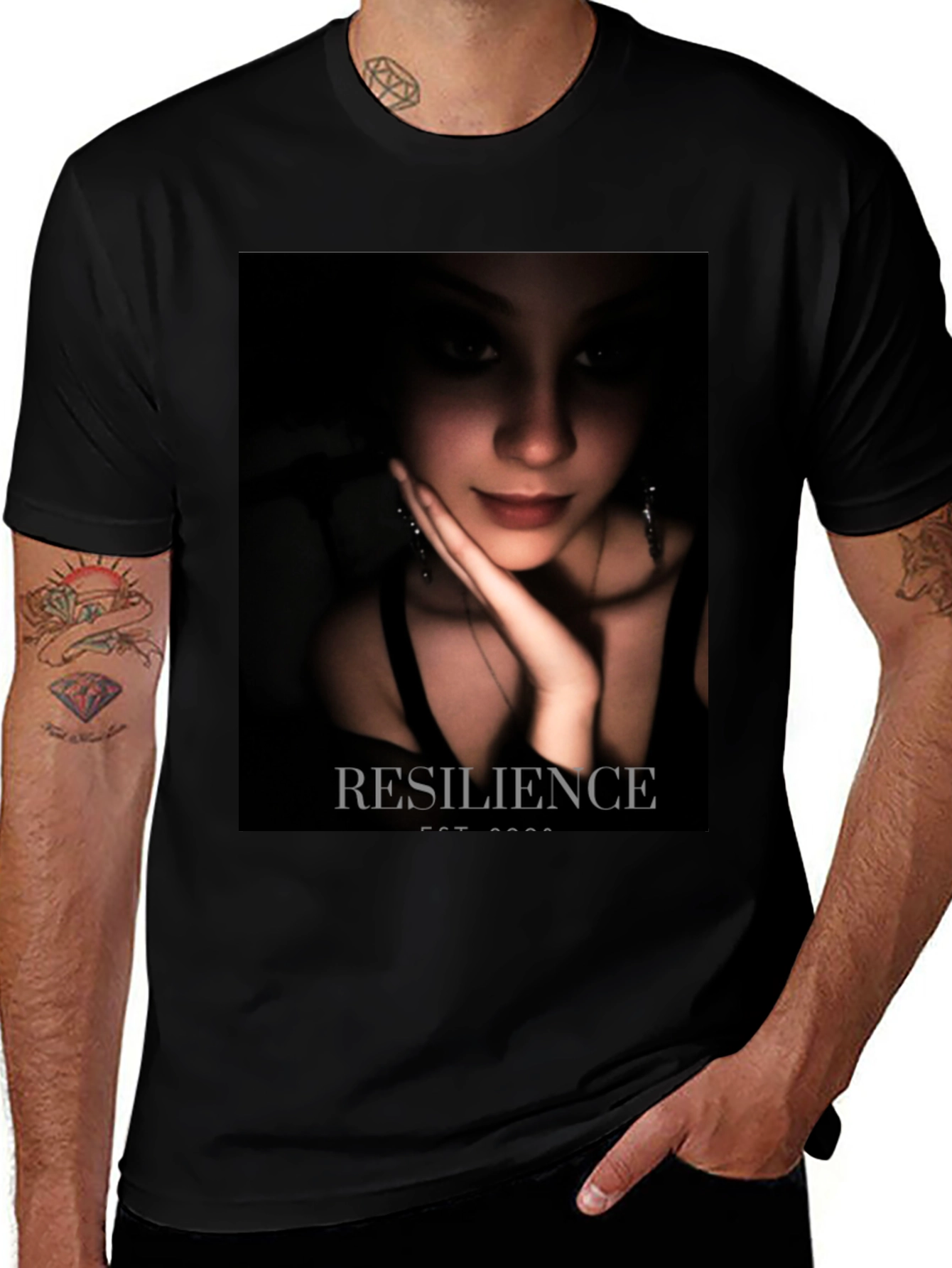 Variant 20 of Resilience Graphic T-Shirt - Dark Portrait Tee