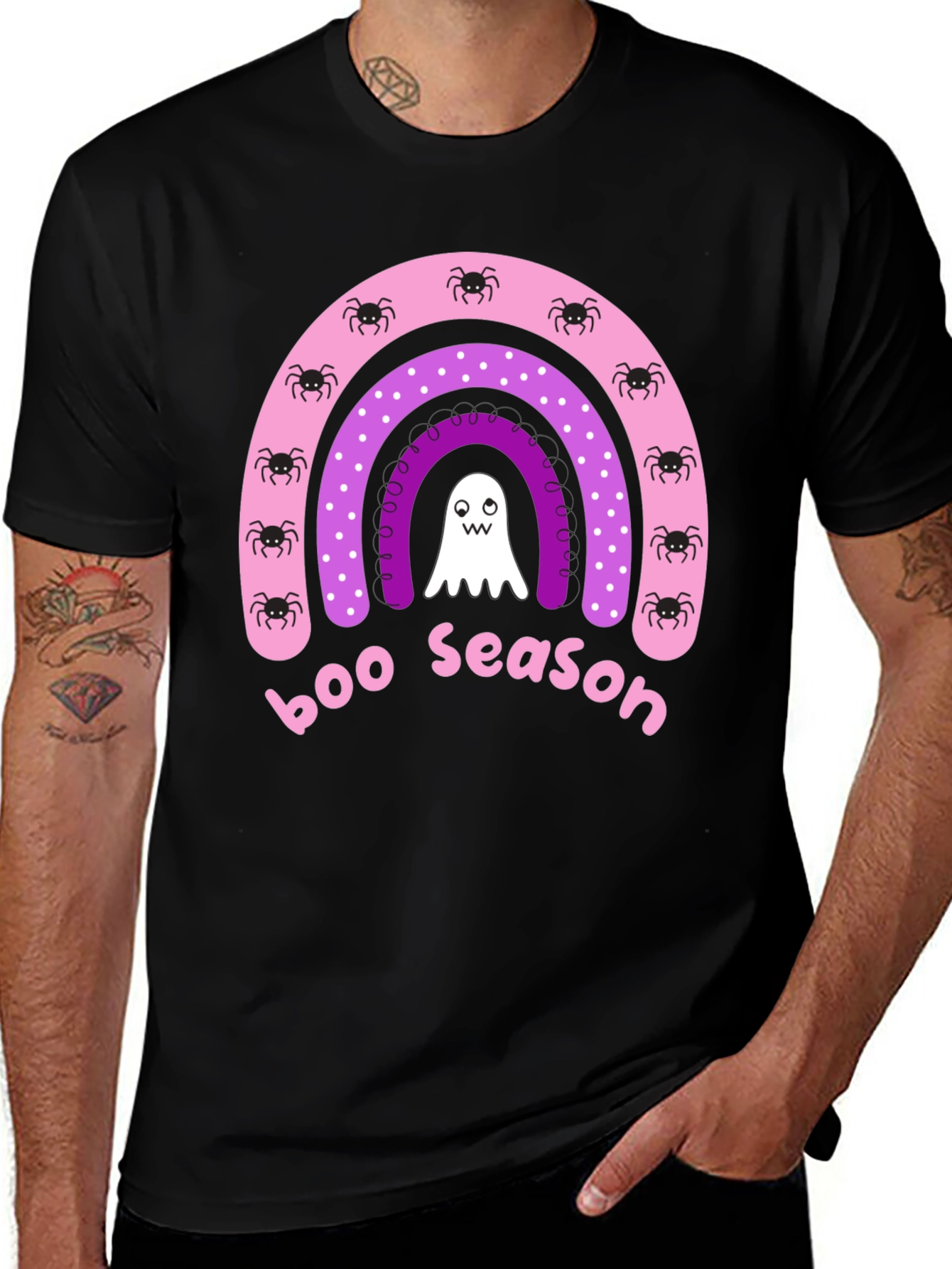 Variant 17 of Boo Season Halloween Rainbow T-Shirt