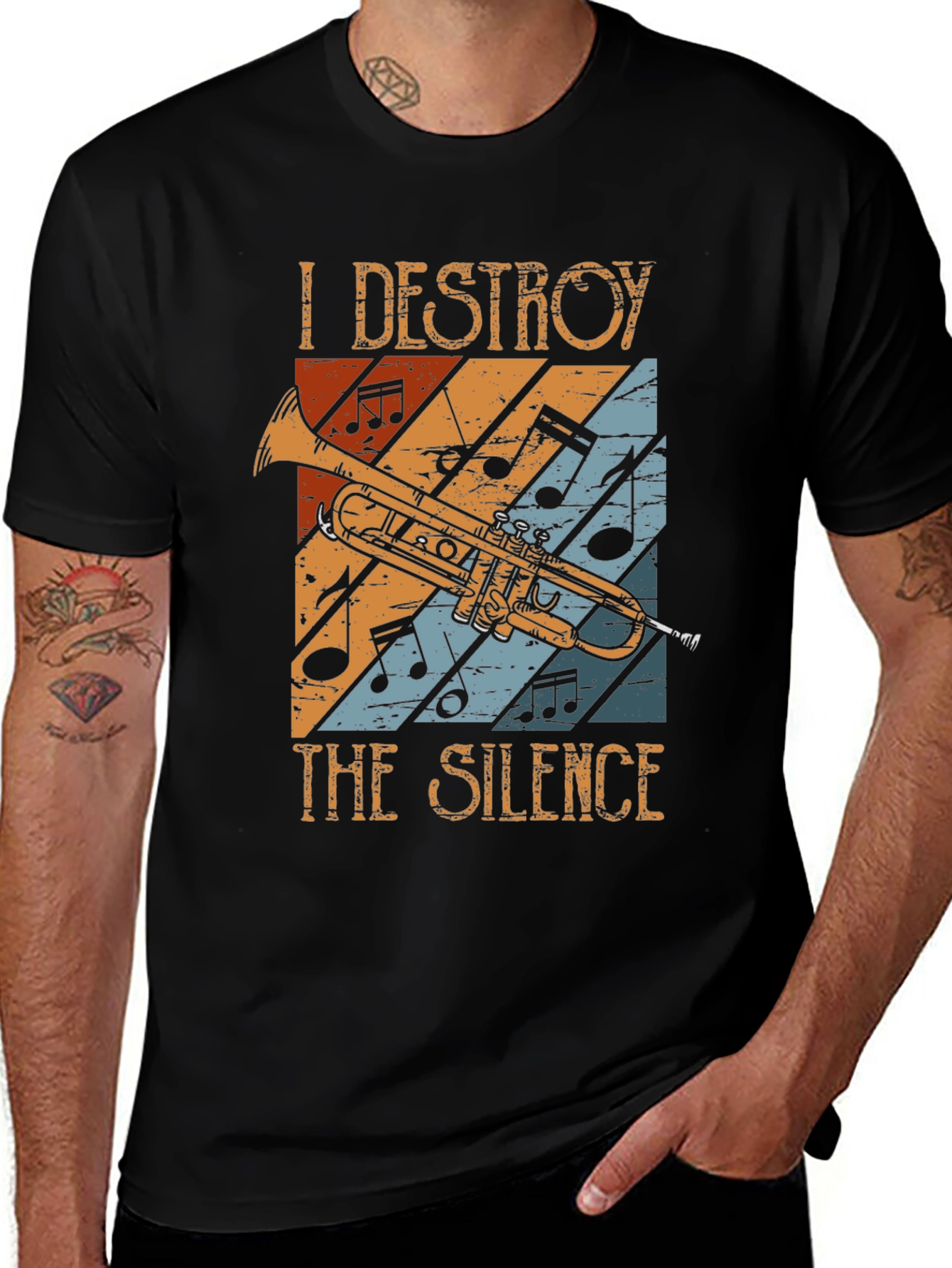 Variant 14 of I Destroy The Silence Trumpet Graphic T-Shirt