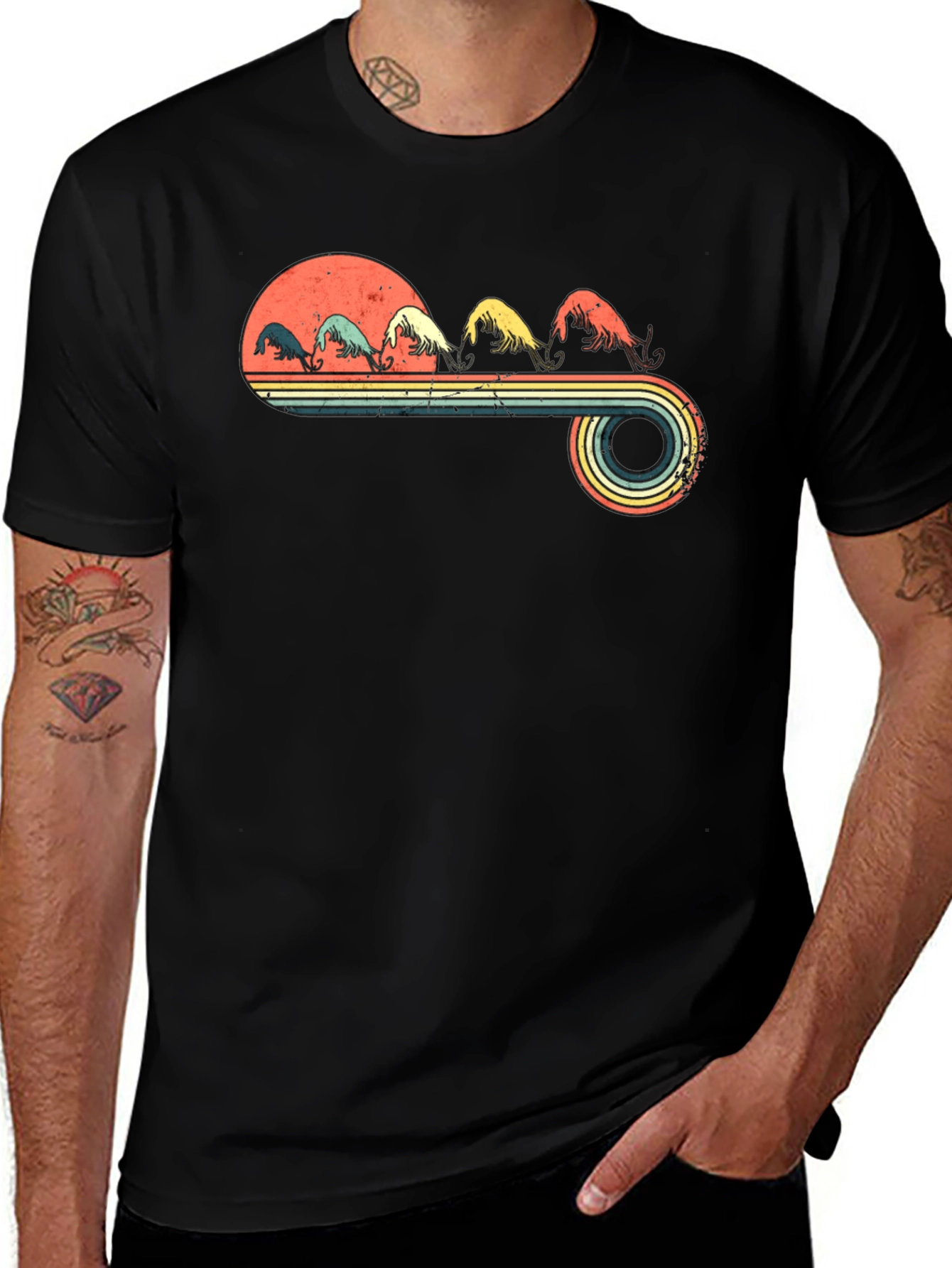 Variant 13 of Retro Shrimp Fishing T-Shirt