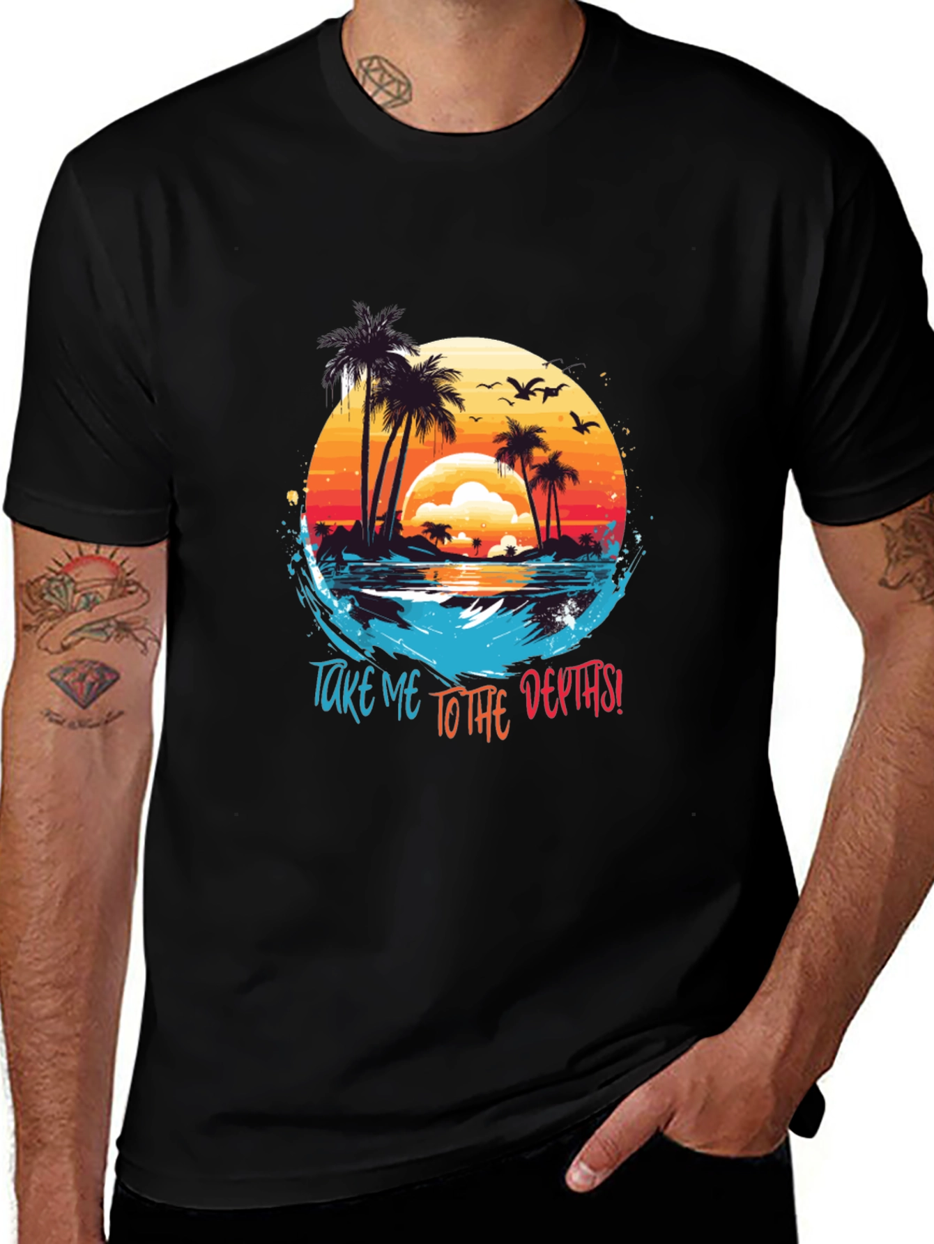 Variant 6 of Tropical Island T-Shirt: Take Me To The Depths!