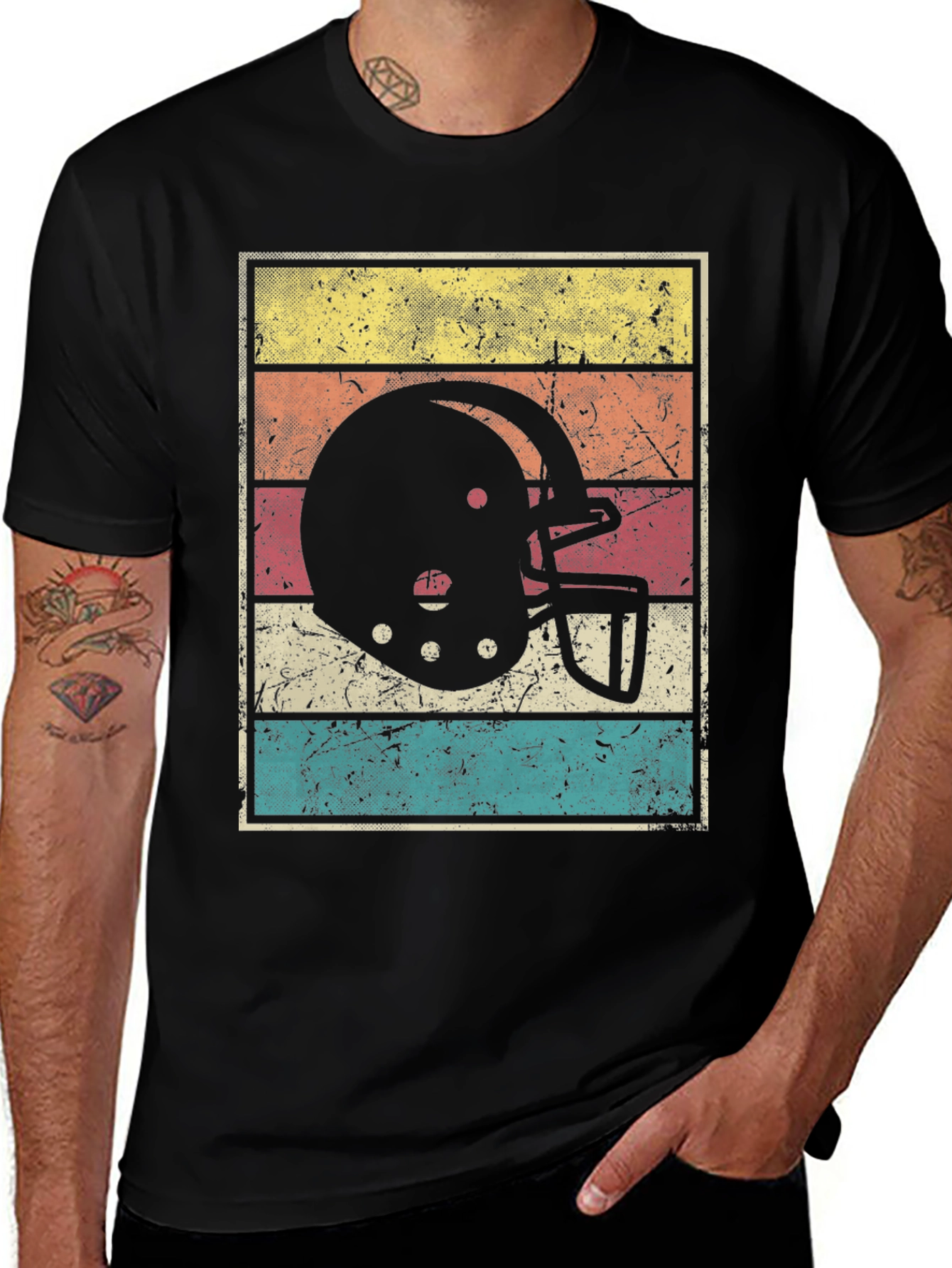 Variant 14 of Retro Football Helmet T-Shirt - Vintage Style