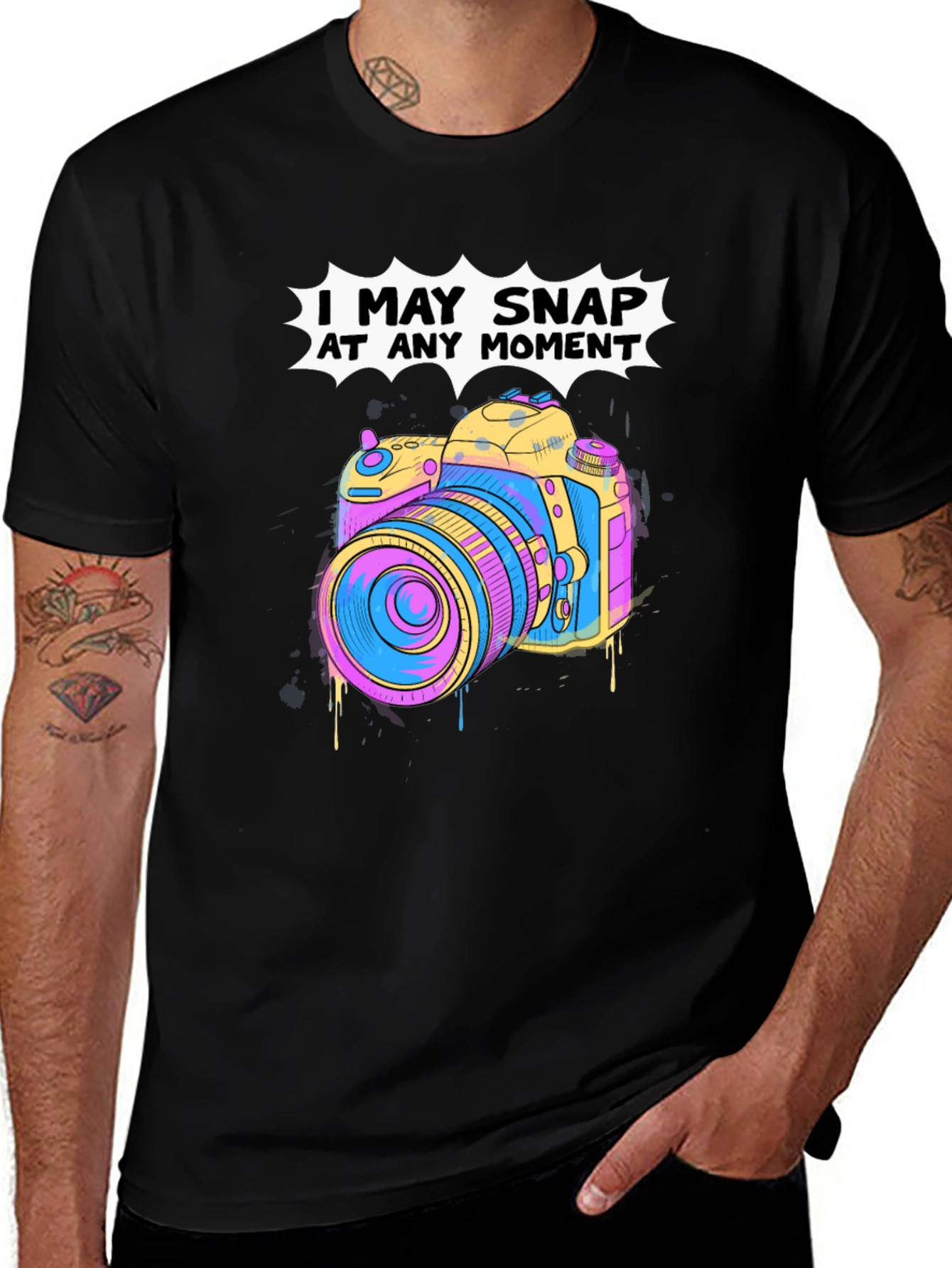 Variant 14 of Snap At Any Moment Camera Graphic T-Shirt