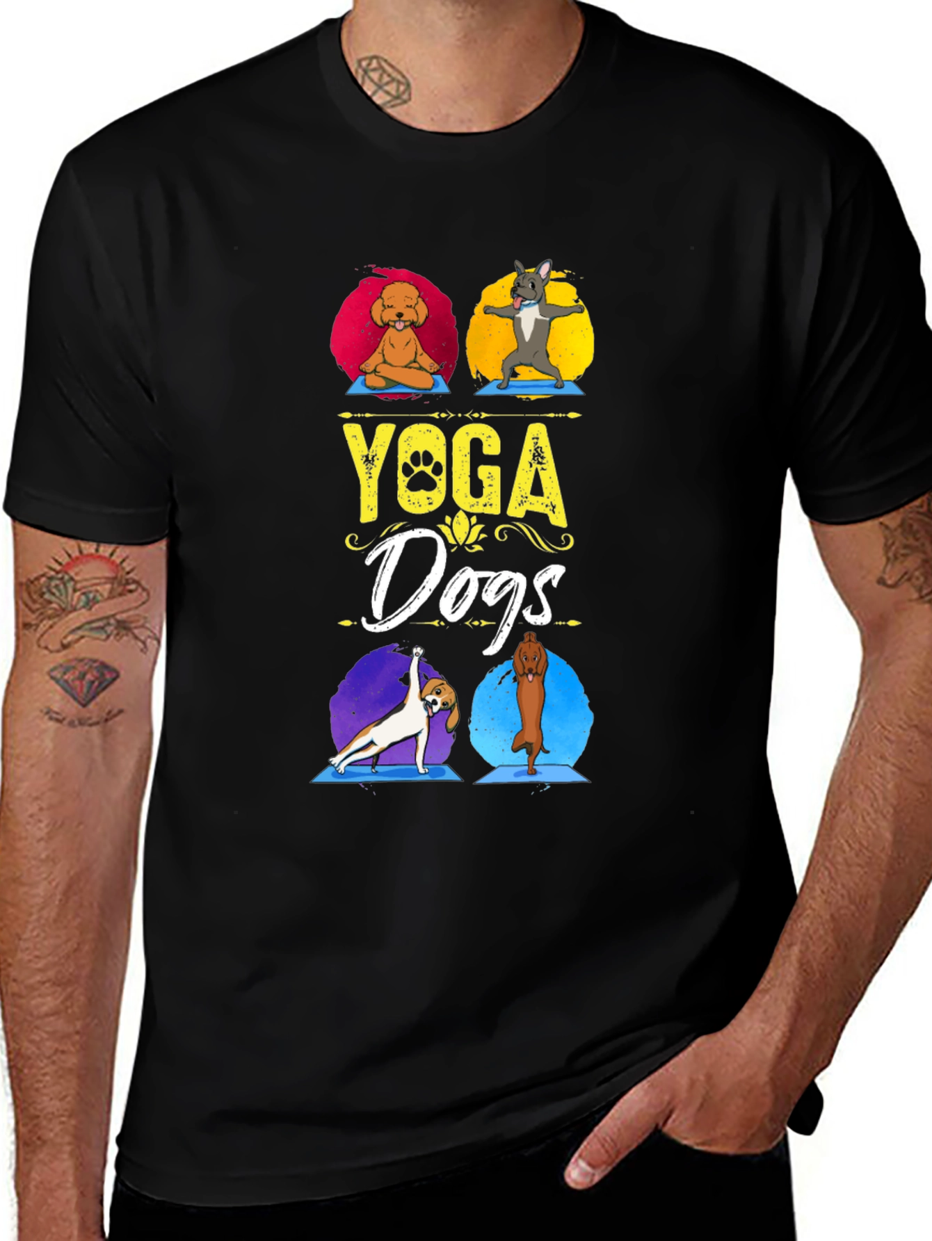 Yoga Dogs Graphic Tee - Relaxed Fit