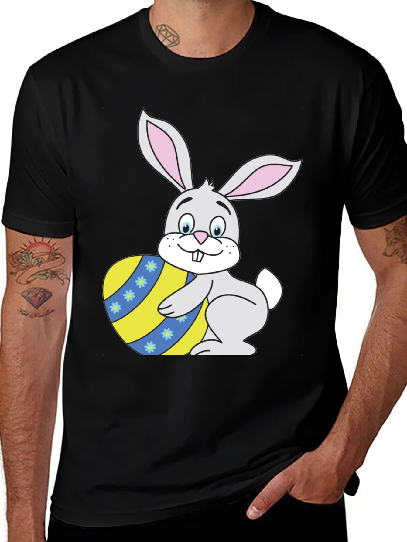 Variant 24 of Easter Bunny with Egg T-Shirt - Festive Apparel