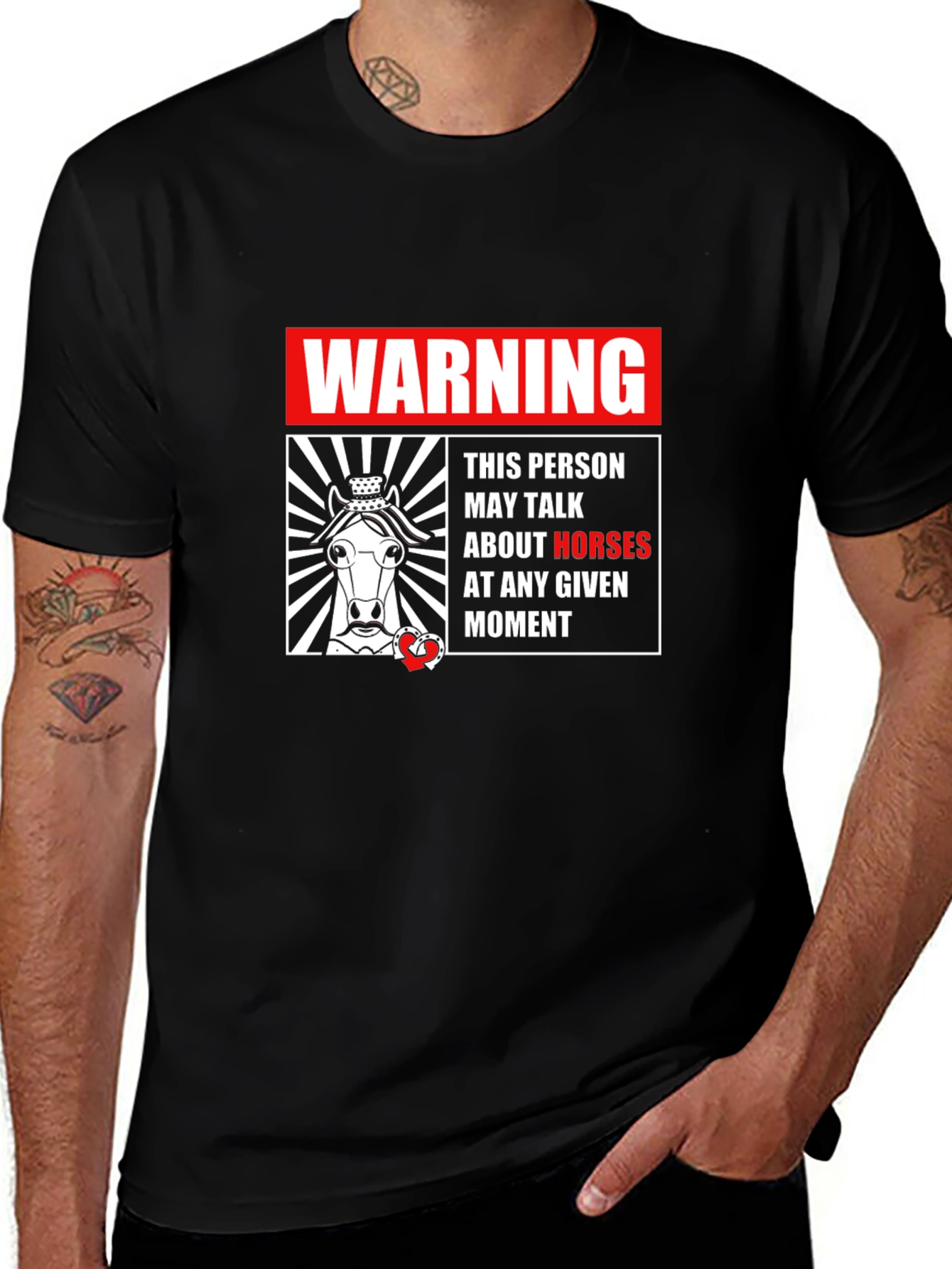 Variant 18 of Warning Horse T-Shirt - Talk About Horses