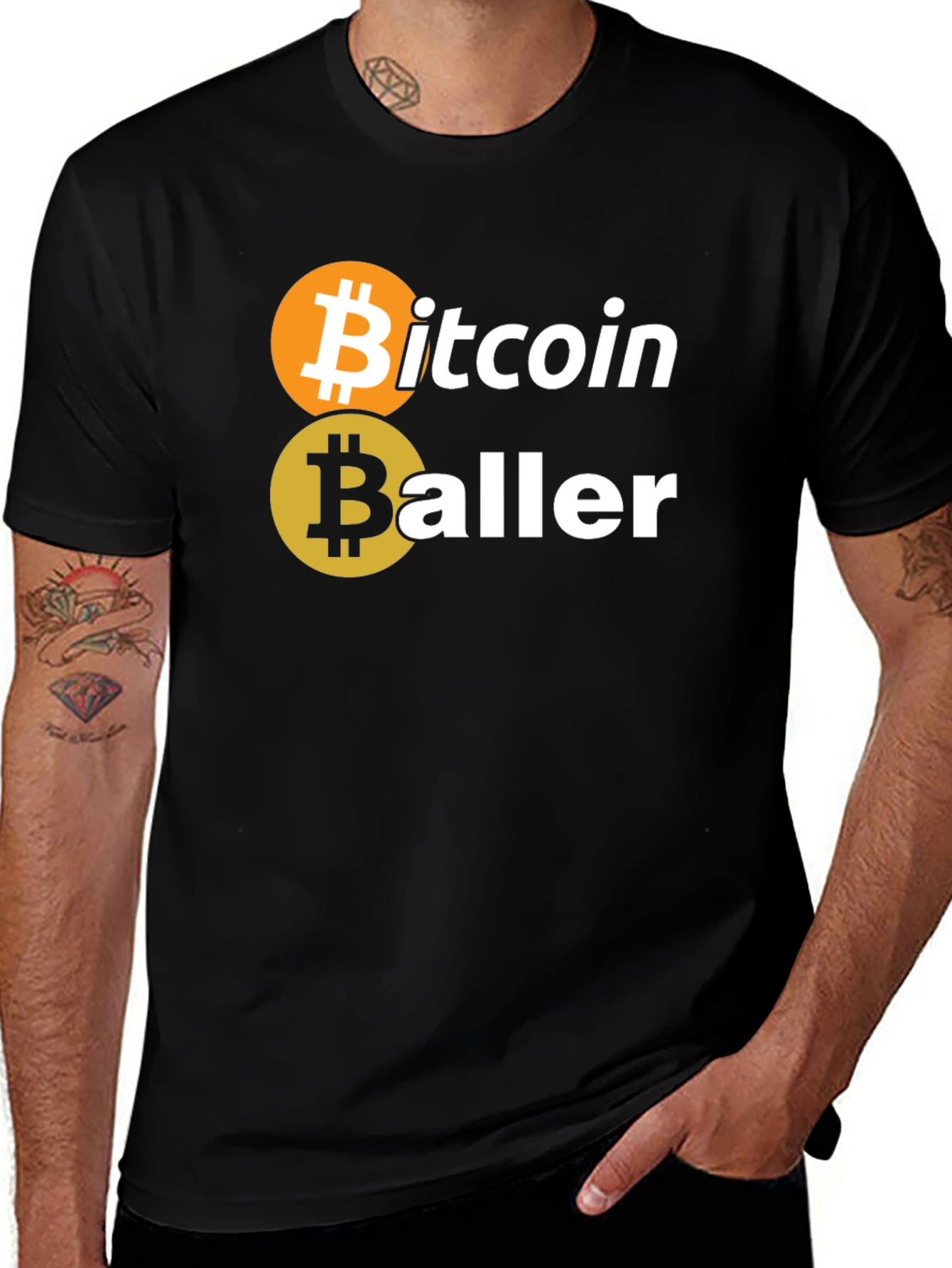 Bitcoin Baller Graphic Tee - Crypto Investor Fashion