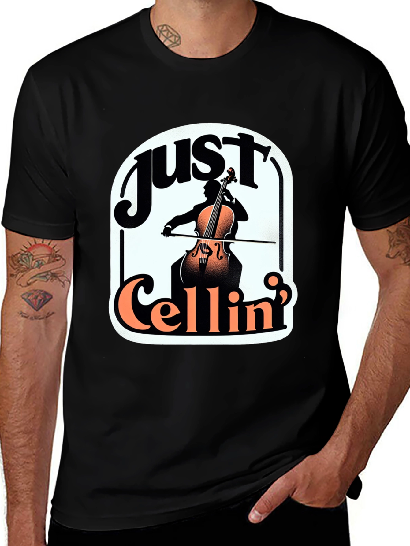 Just Cellin' T-Shirt - Musician Novelty Tee