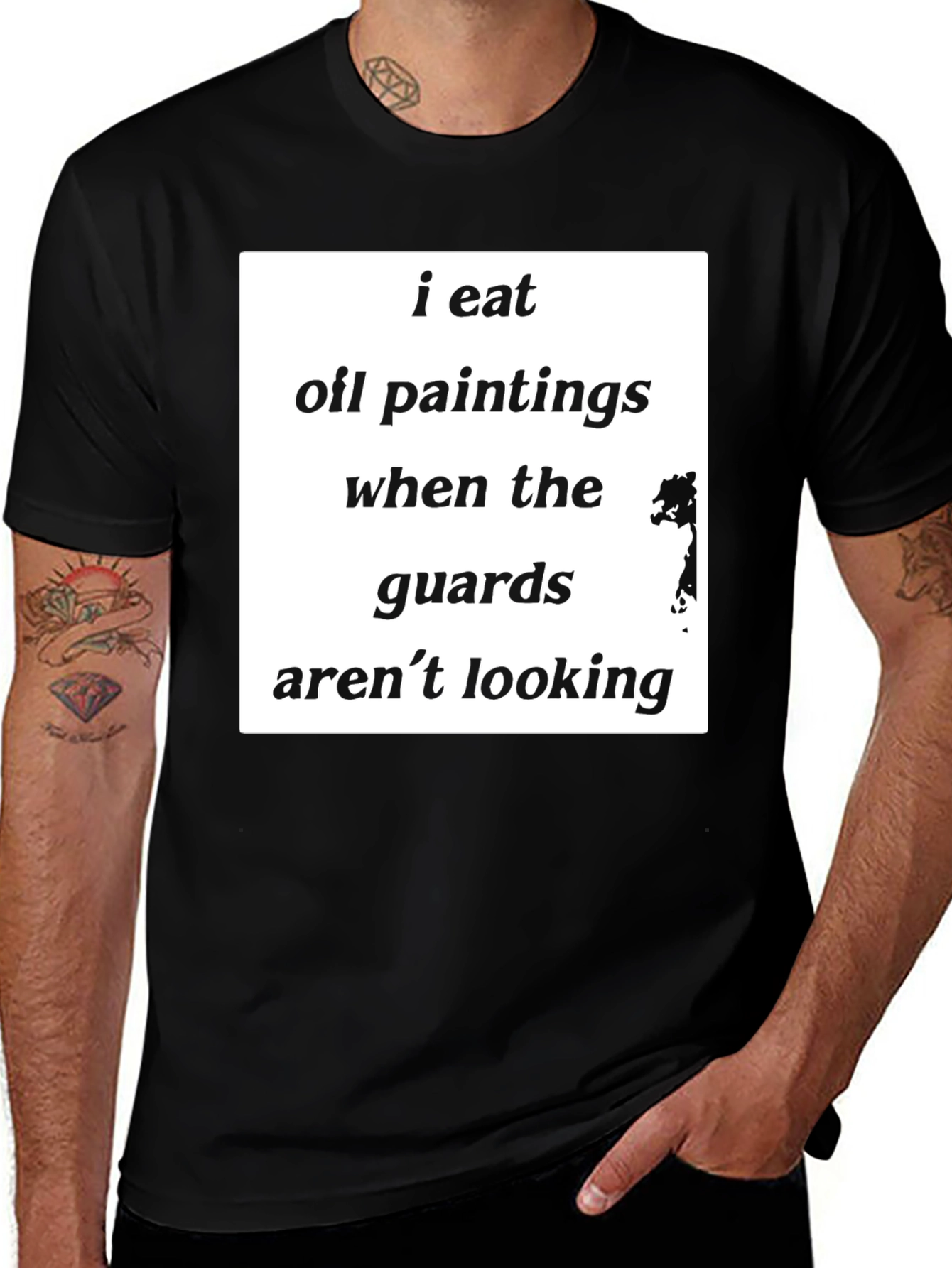 Variant 21 of I Eat Oil Paintings Funny Graphic Tee