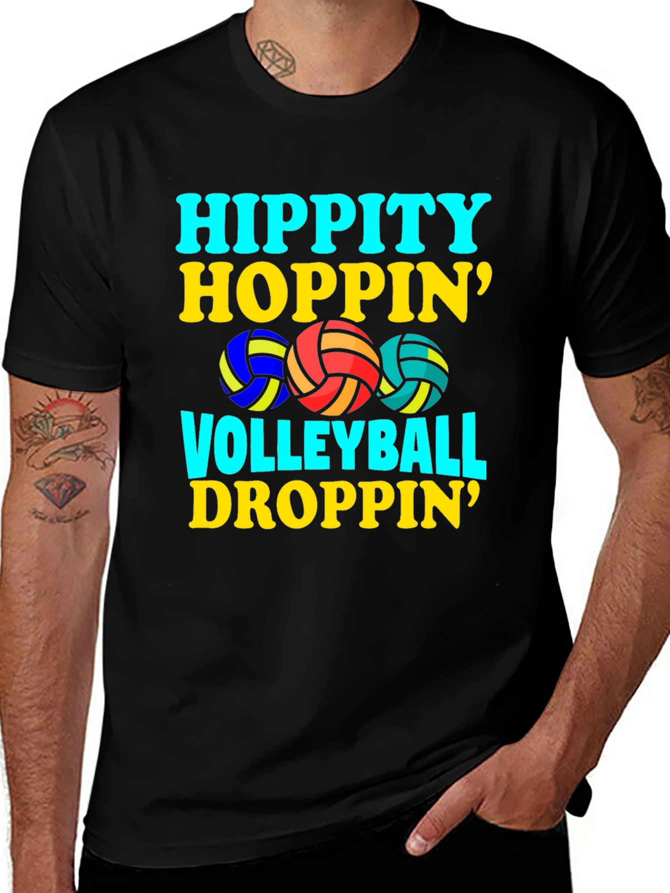 Hippity Hoppin' Volleyball Droppin' Graphic Tee