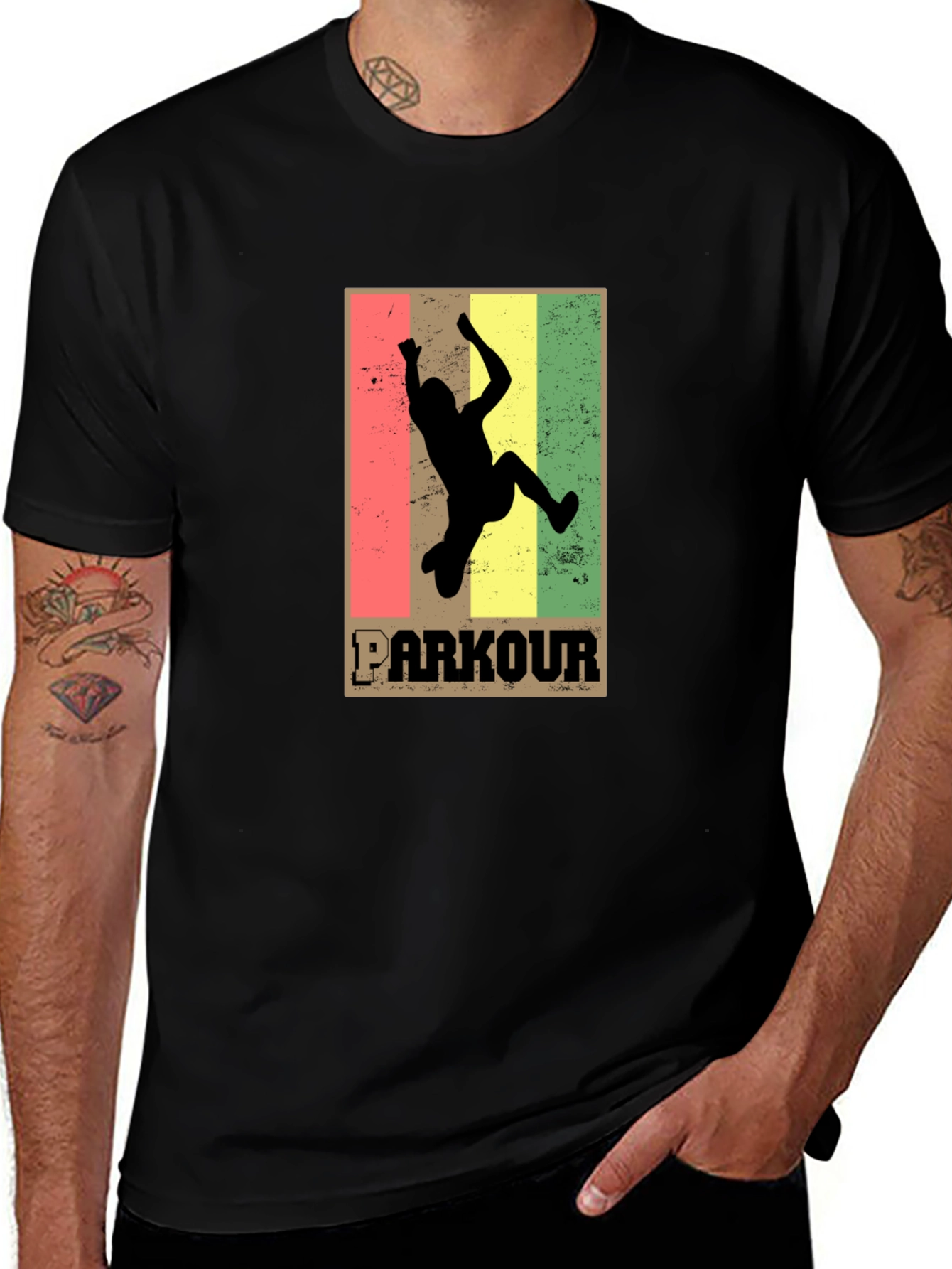 Variant 8 of Parkour Silhouette Graphic Tee