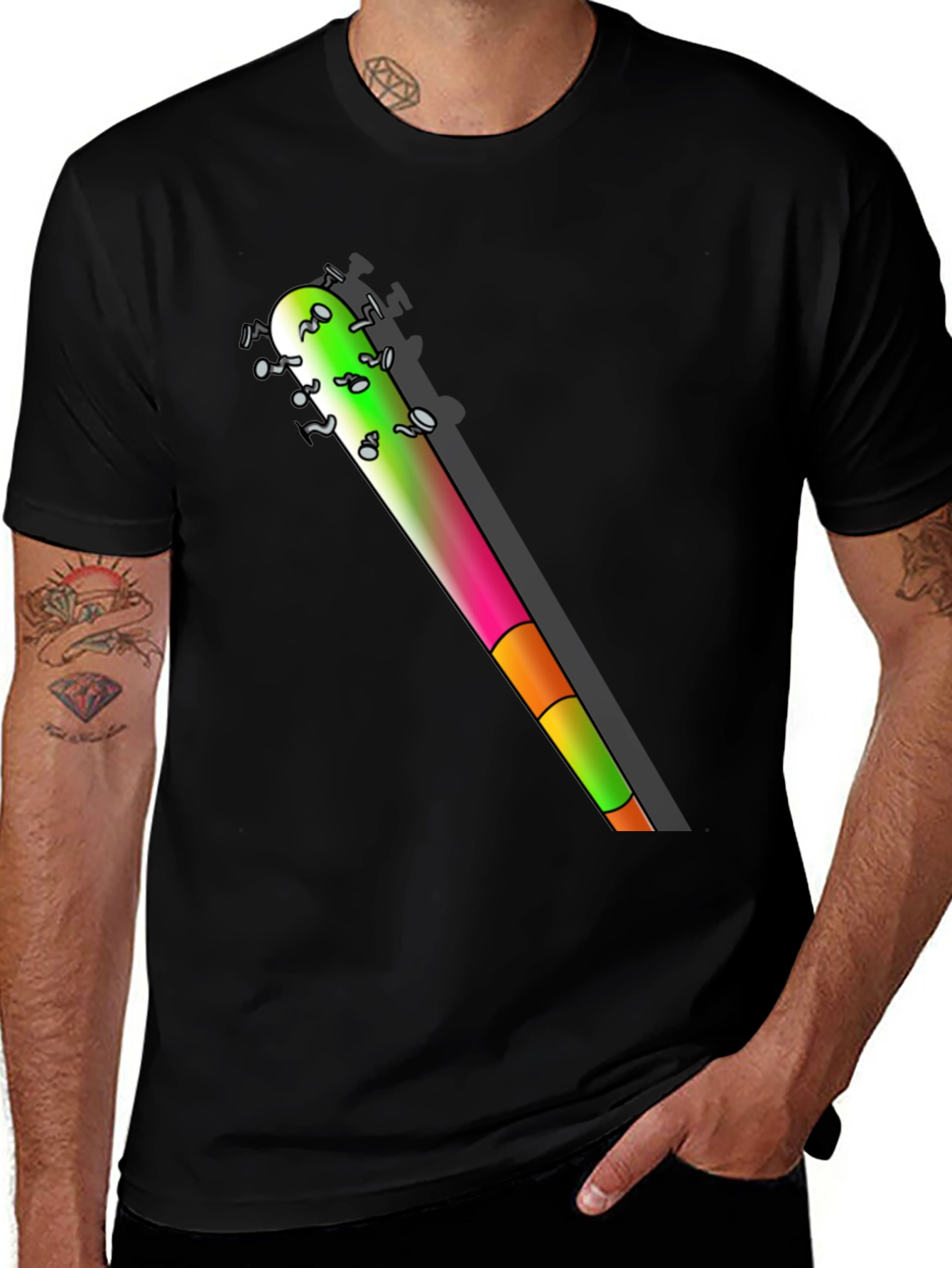 Novelty Baseball Bat Graphic T-Shirt