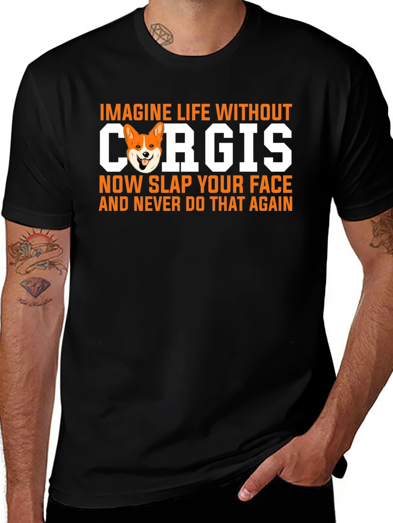 Variant 10 of Imagine Life Without Corgis T-Shirt