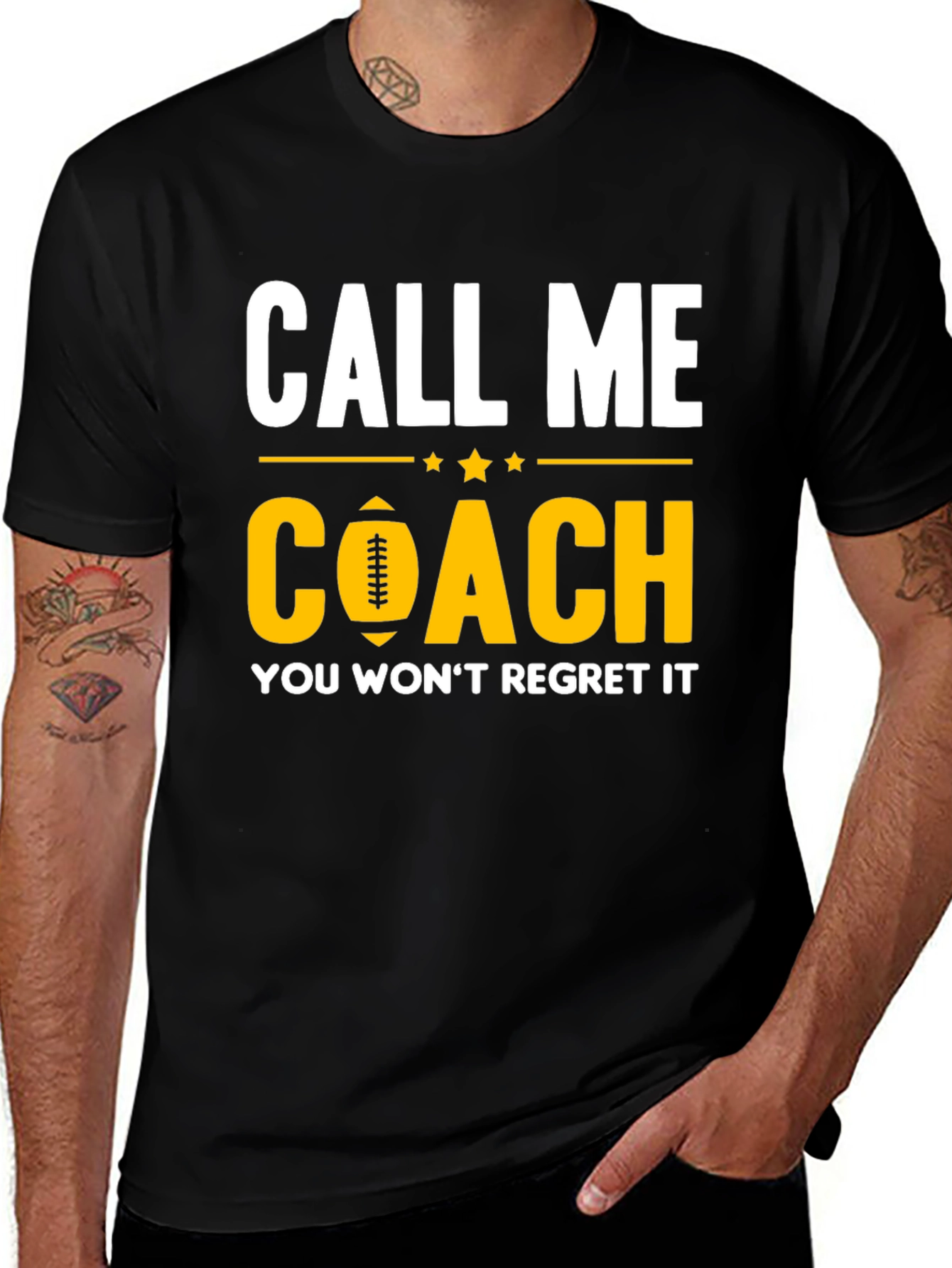 Variant 29 of Call Me Coach T-Shirt - Football Design