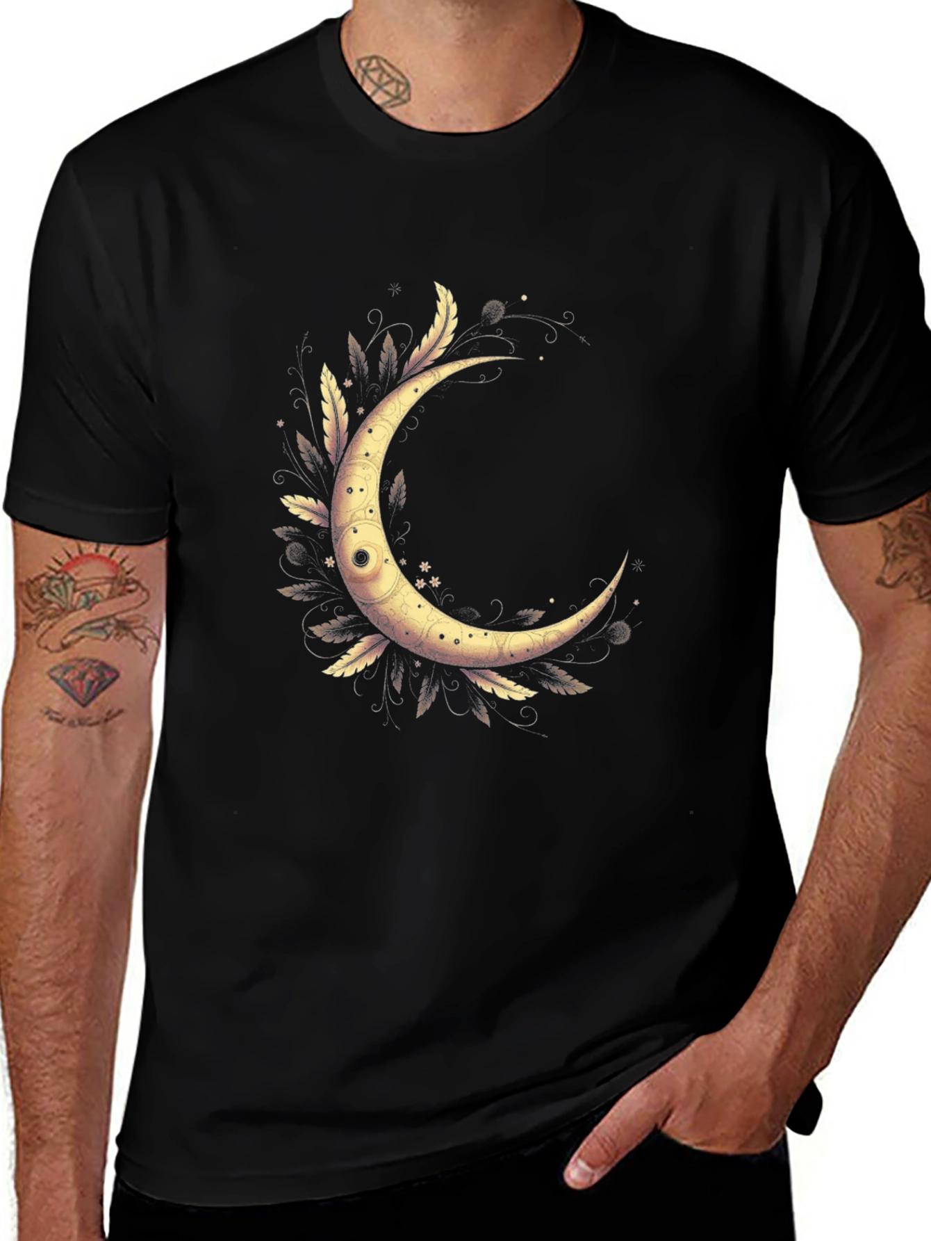 Variant 30 of Crescent Moon Graphic Tee - Celestial Style