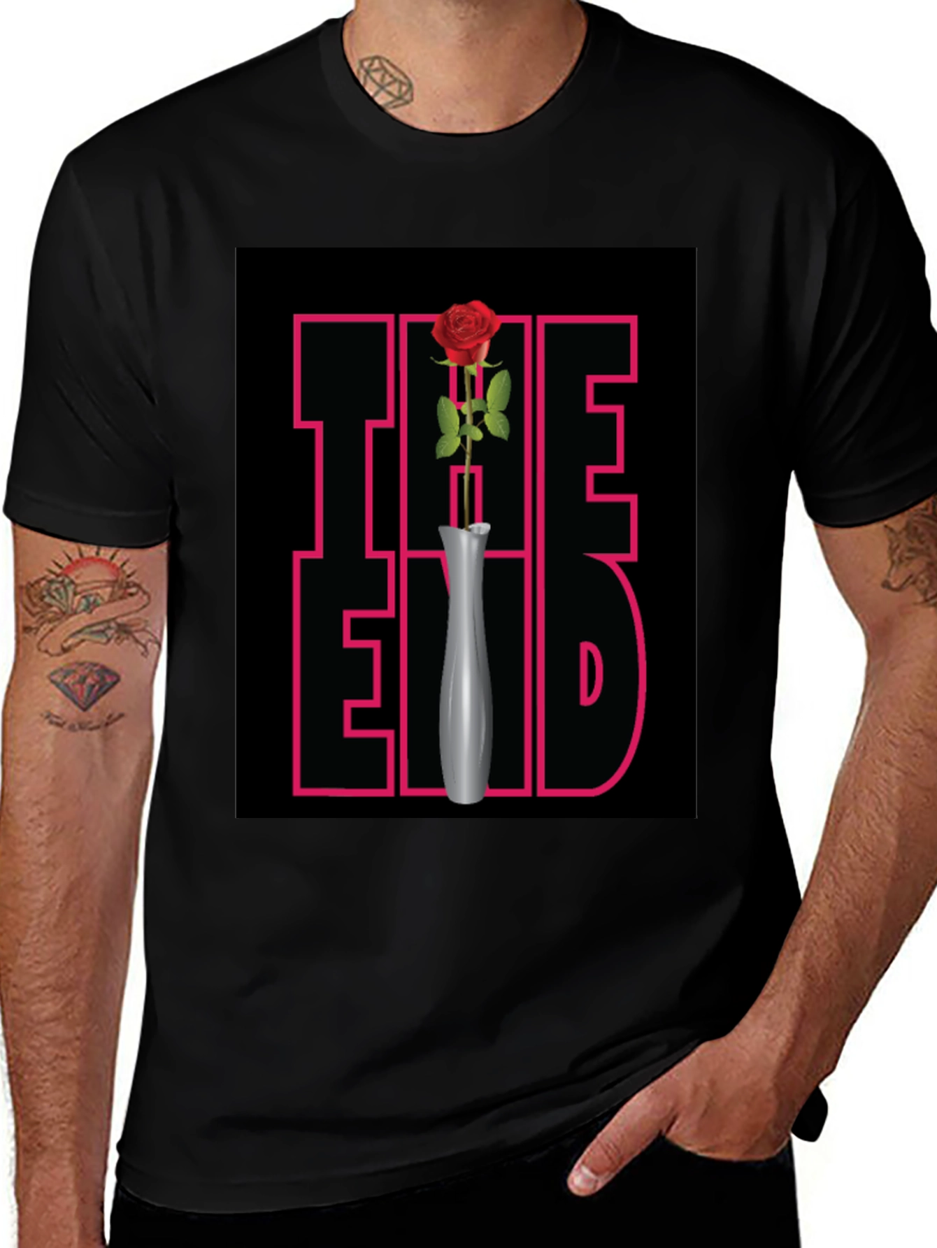 Variant 12 of The End Rose Vase Graphic T-Shirt