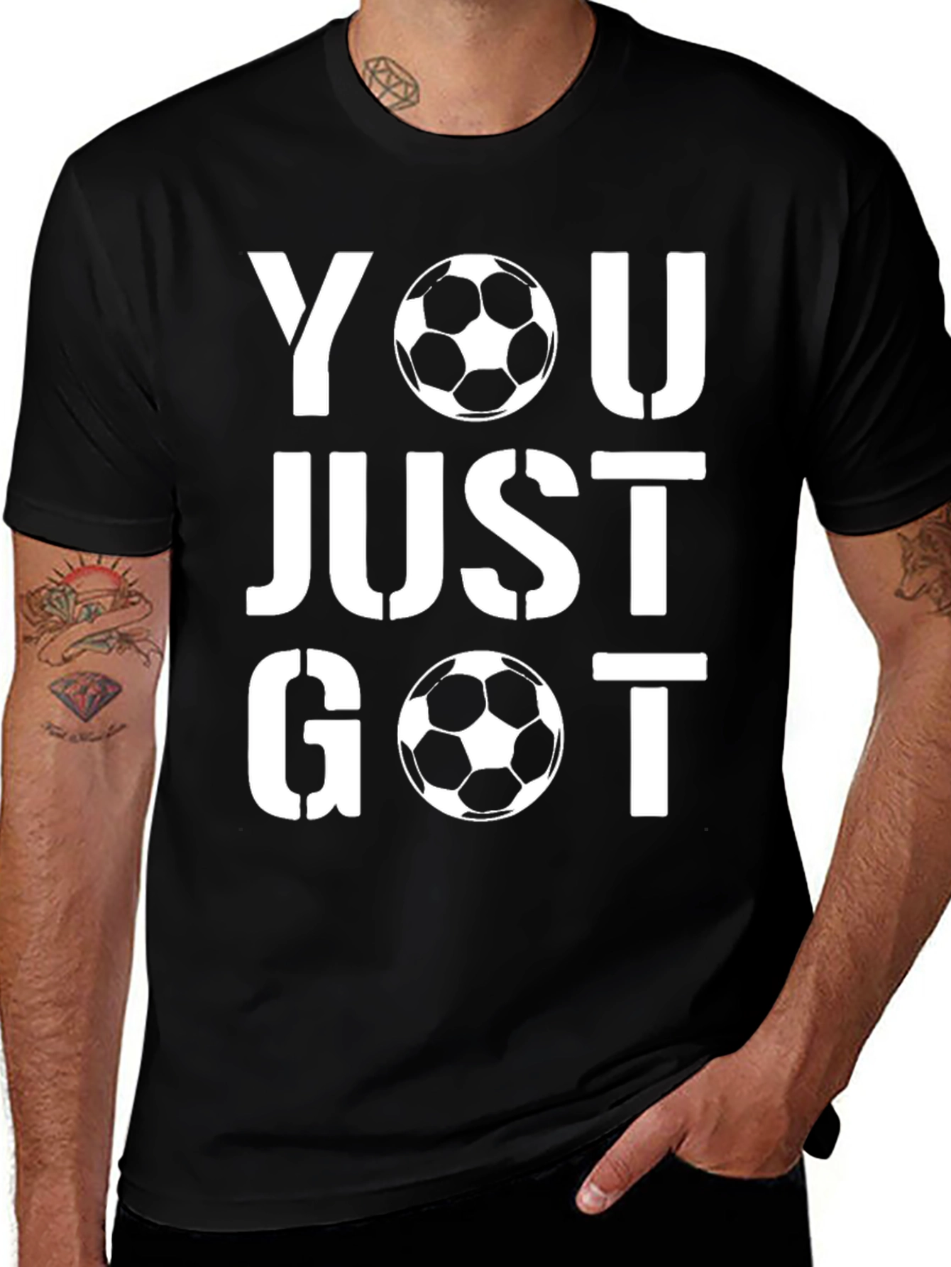 Variant 4 of You Just Got Soccer T-Shirt - Black Graphic Tee