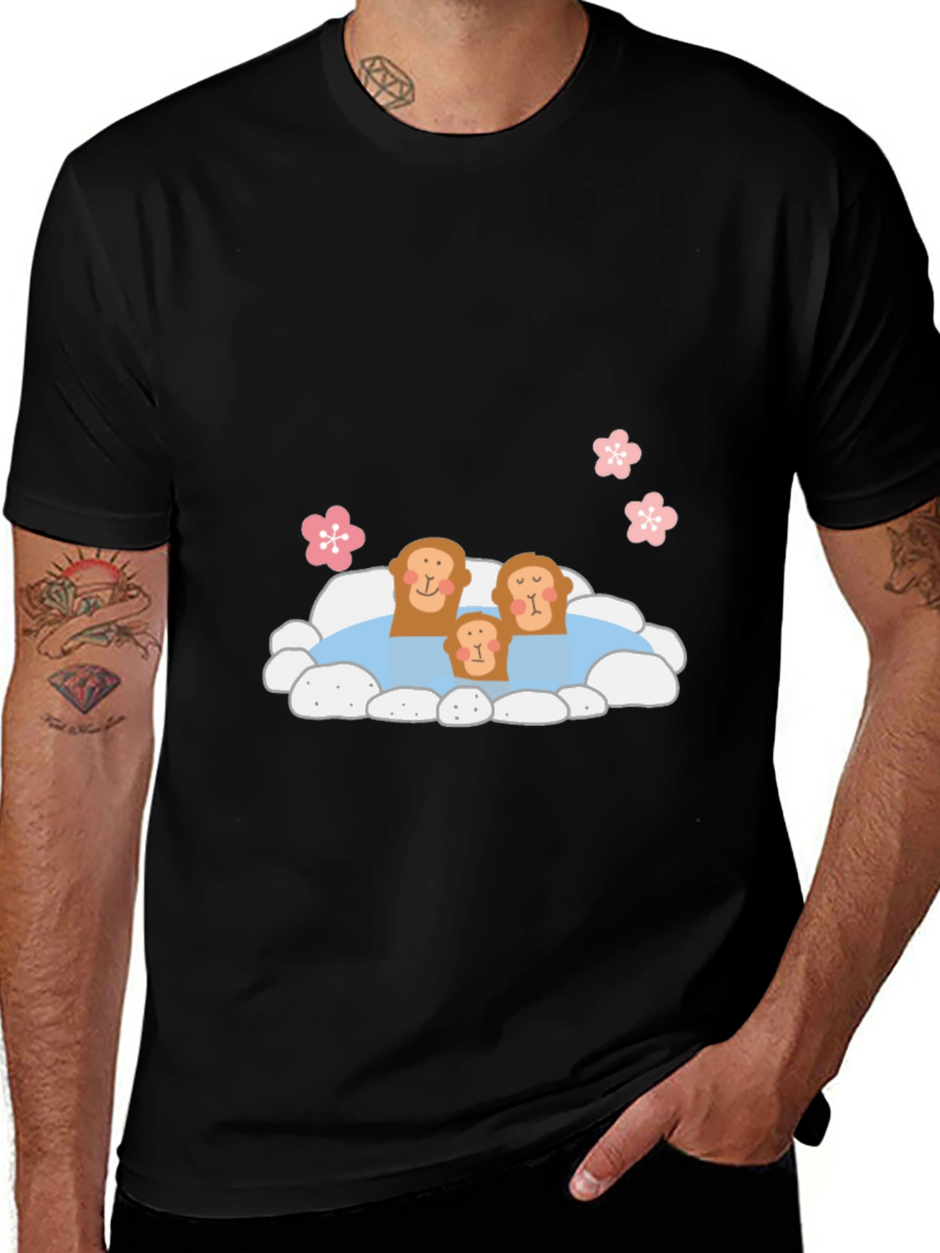 Variant 11 of Monkey Family Onsen T-Shirt
