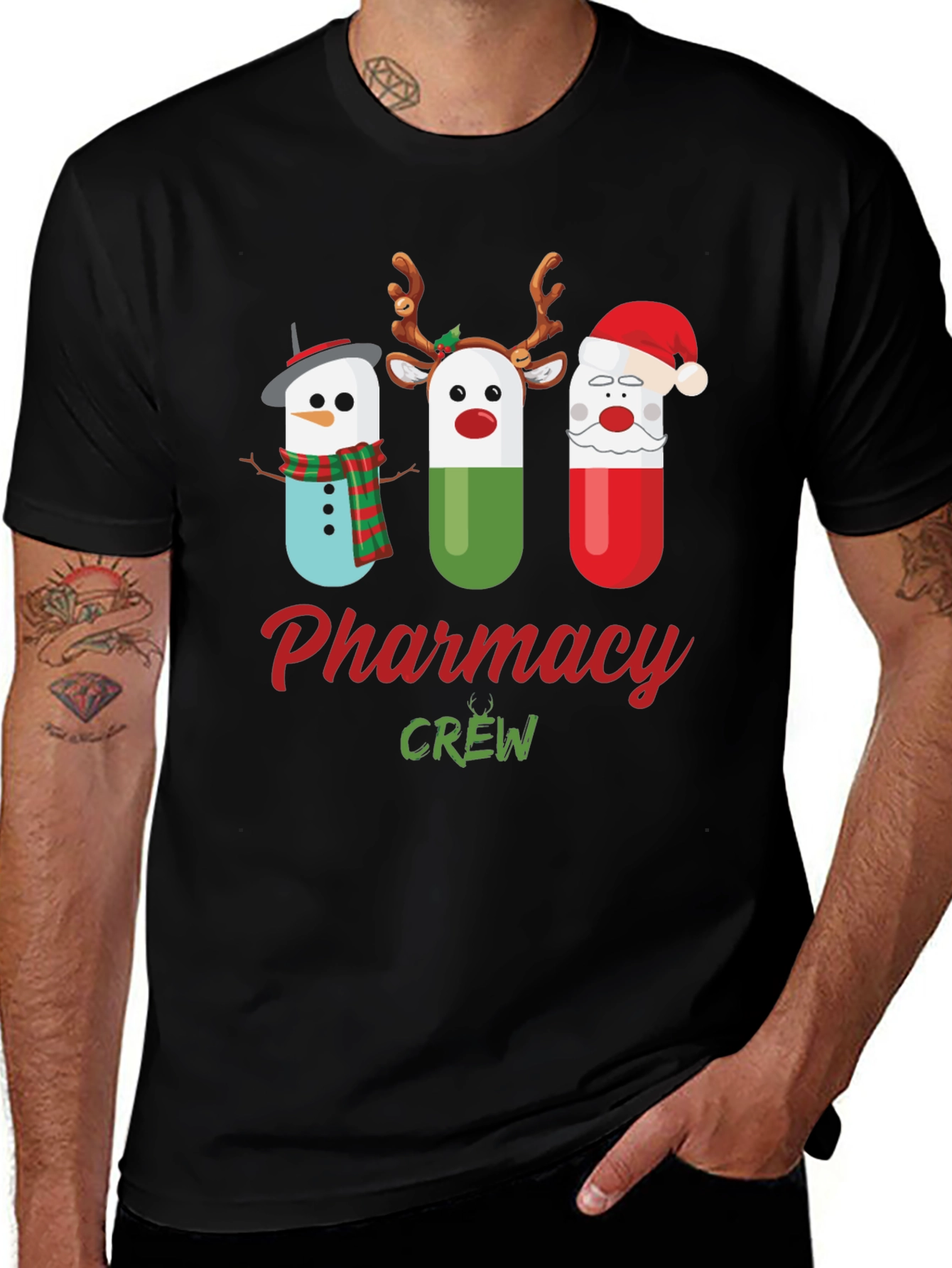 Variant 23 of Pharmacy Crew Christmas T-Shirt