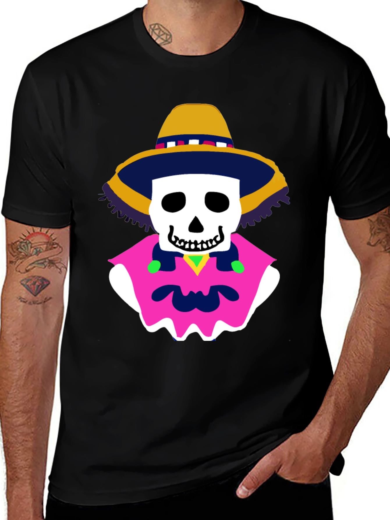 Variant 13 of Day of the Dead Skull T-Shirt