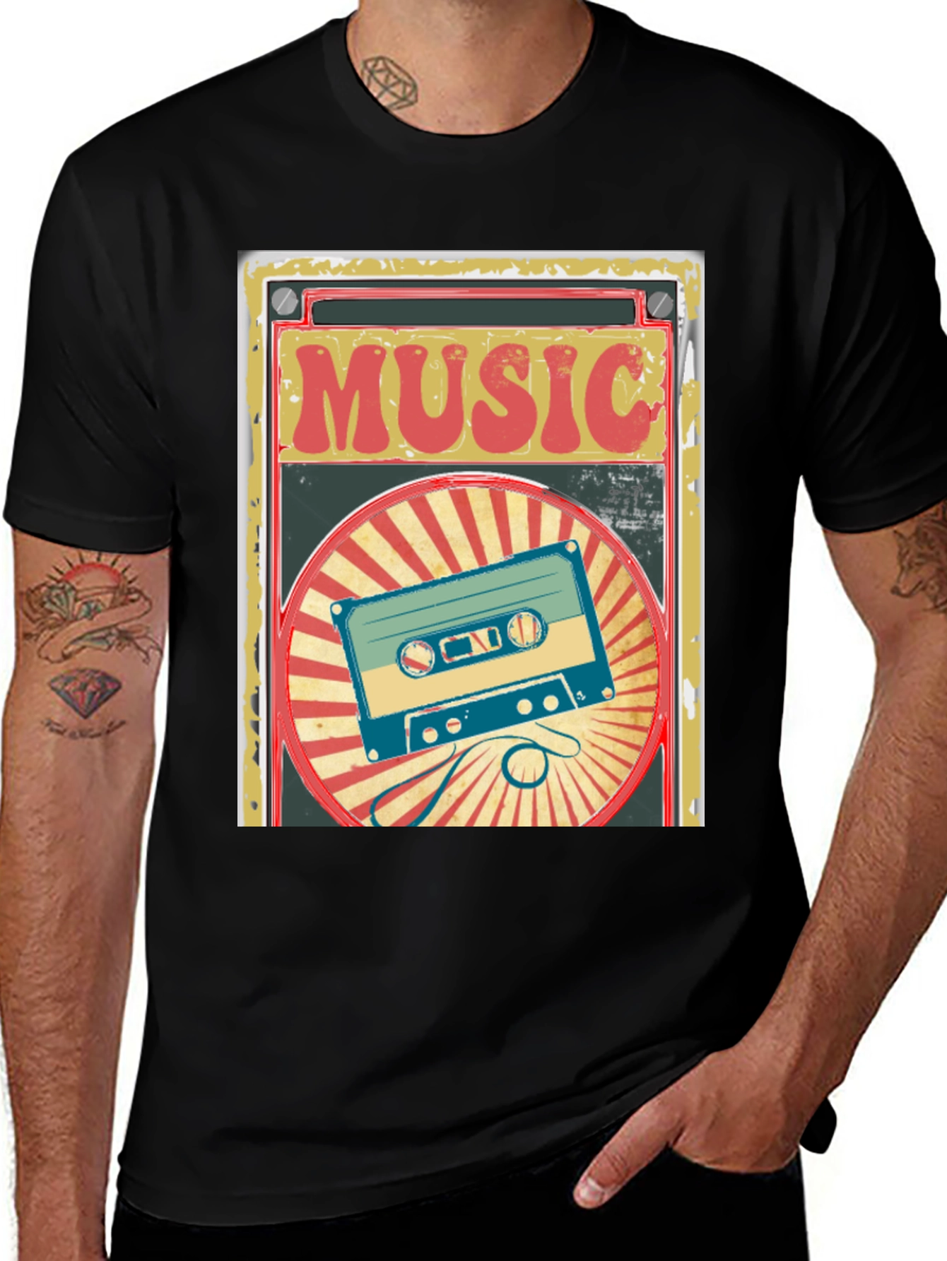 Variant 28 of Retro Music Cassette T-Shirt - Vintage Style