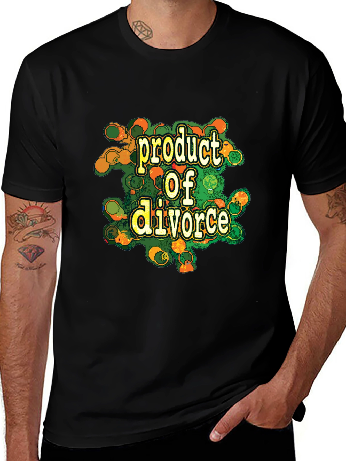 Variant 30 of Product of Divorce Graphic Tee - Black Casual Shirt