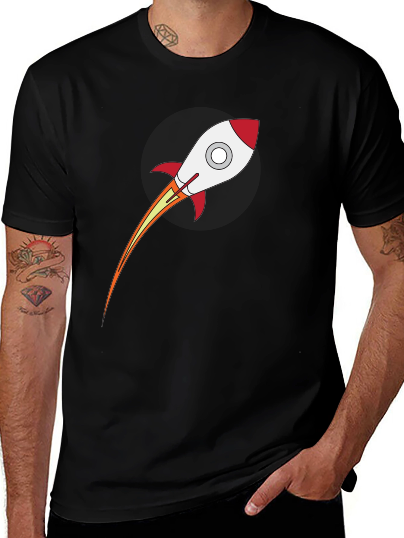 Variant 20 of Rocket Graphic T-Shirt - Casual Style