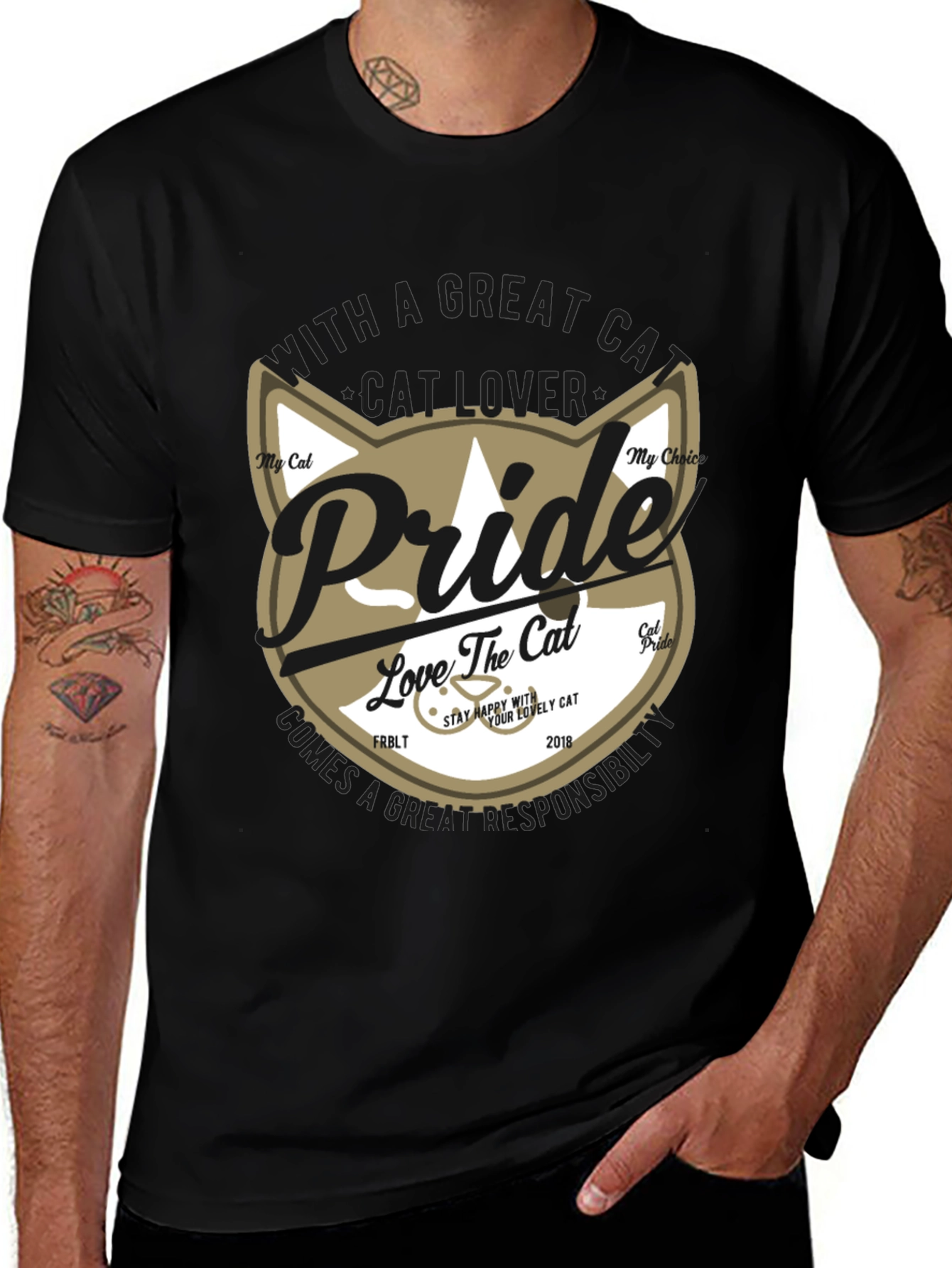 Variant 8 of Pride Cat Lover Graphic Tee