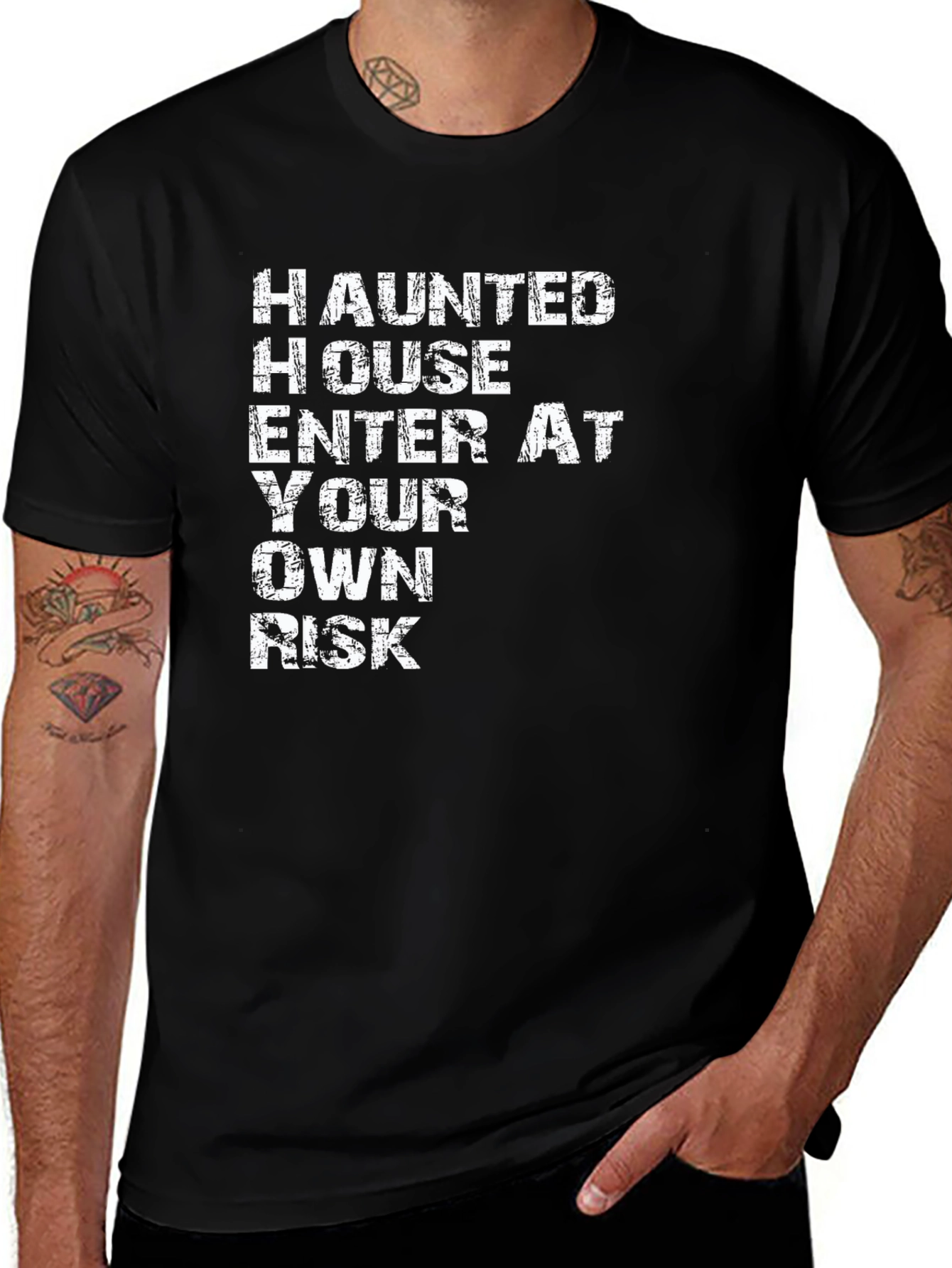 Variant 7 of Haunted House Enter At Your Own Risk T-Shirt