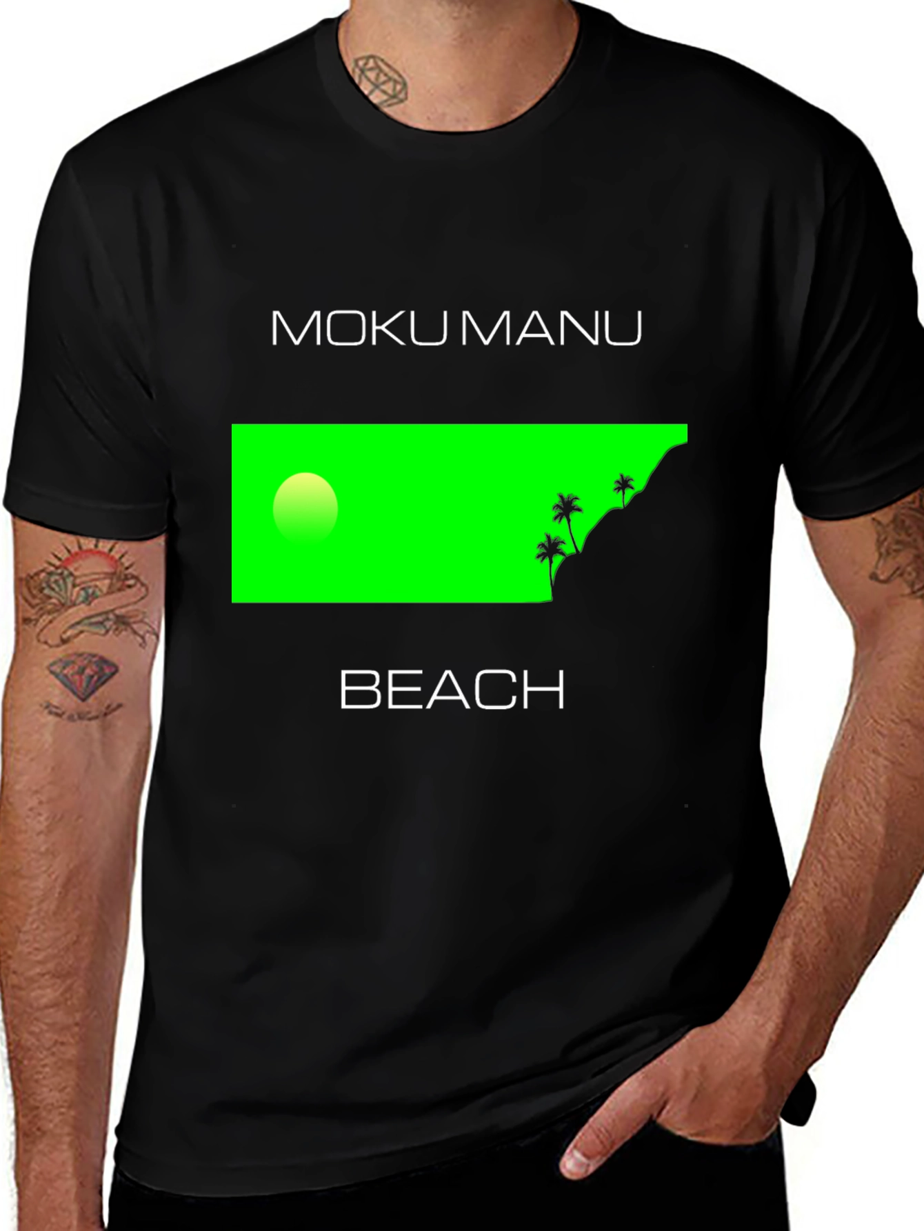 Variant 19 of Mokumanu Beach Graphic Tee - Island Style