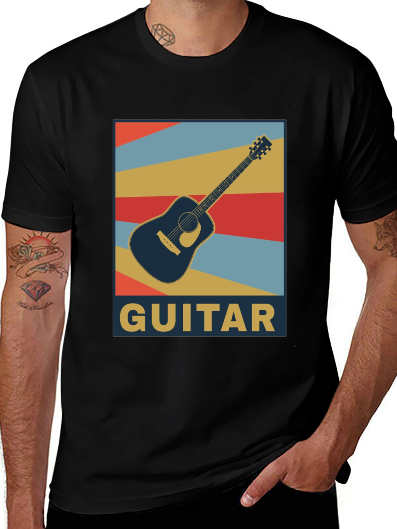 Variant 30 of Vintage Guitar Graphic Tee - Retro Music Lover T-Shirt