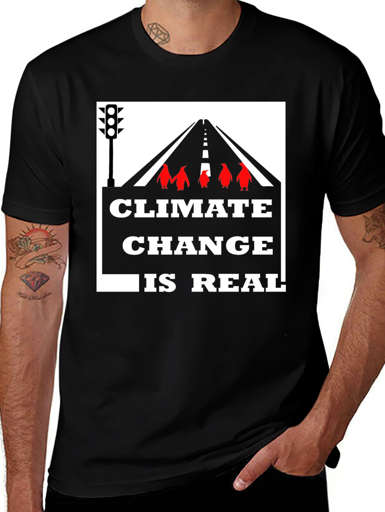 Variant 18 of Climate Change Awareness Graphic Tee - Black