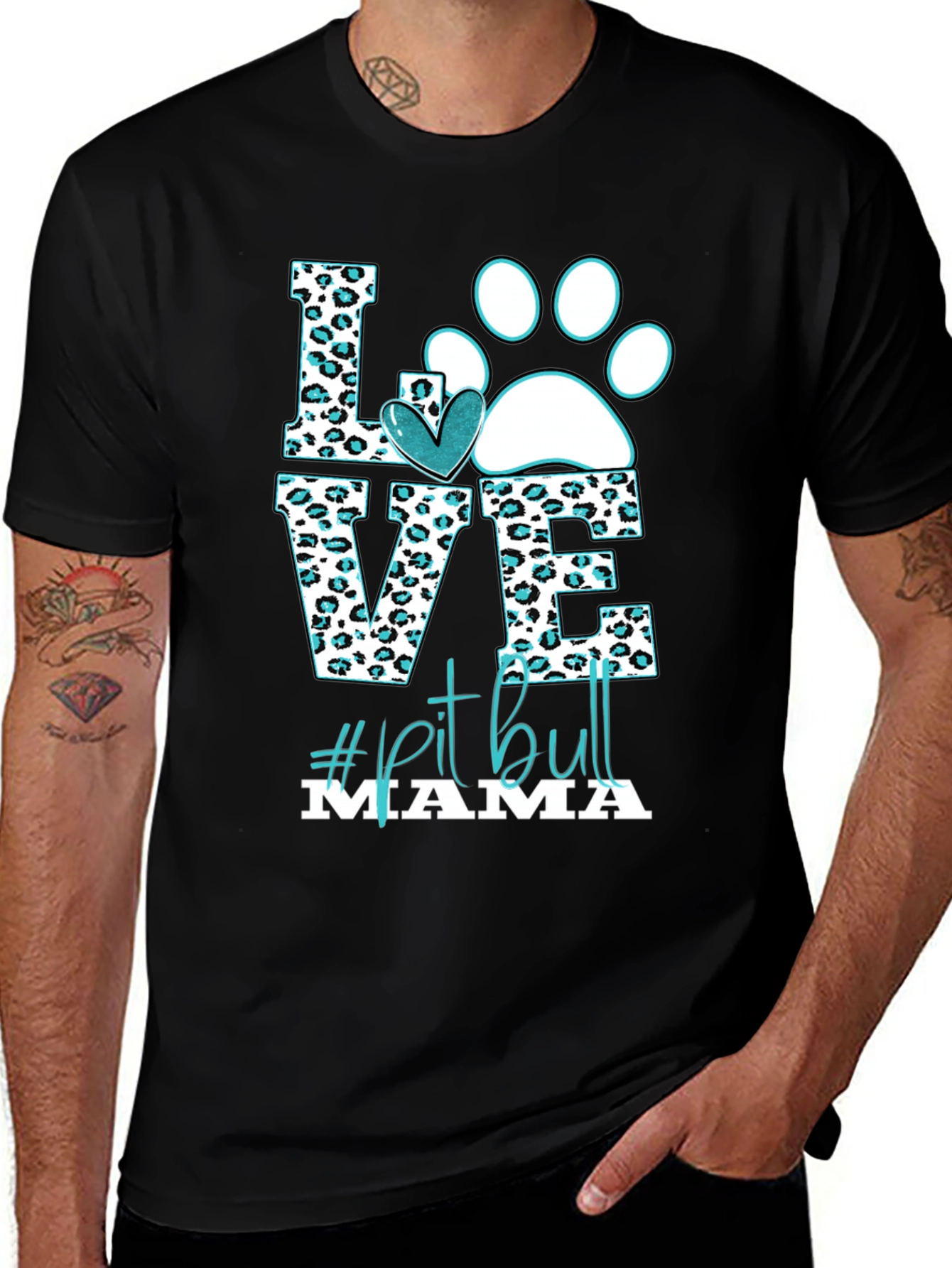 Variant 8 of Love Pitbull Mama Graphic T-Shirt