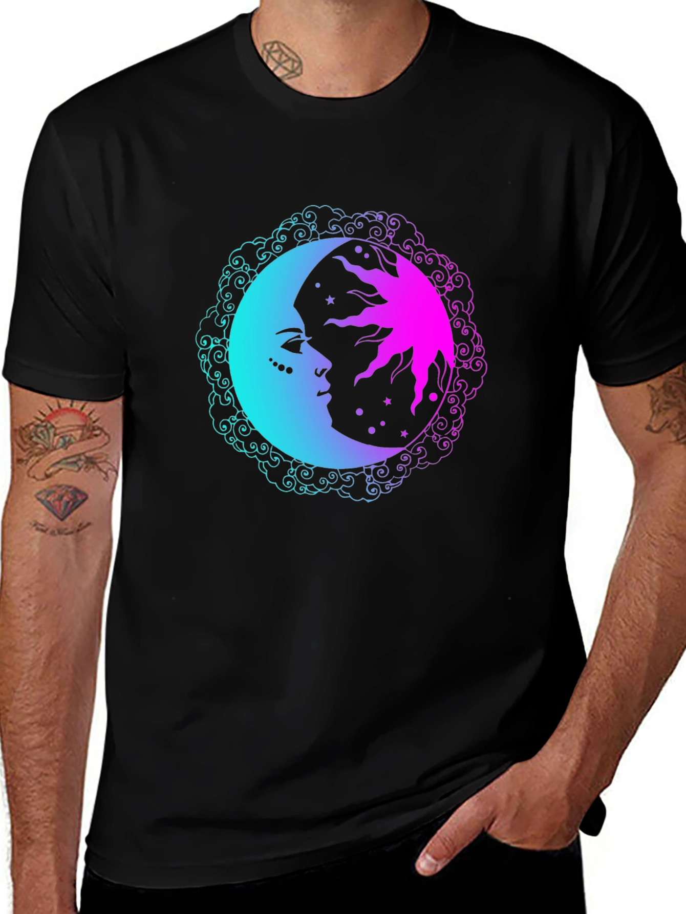 Variant 28 of Sun & Moon Graphic Tee - Cosmic Comfort