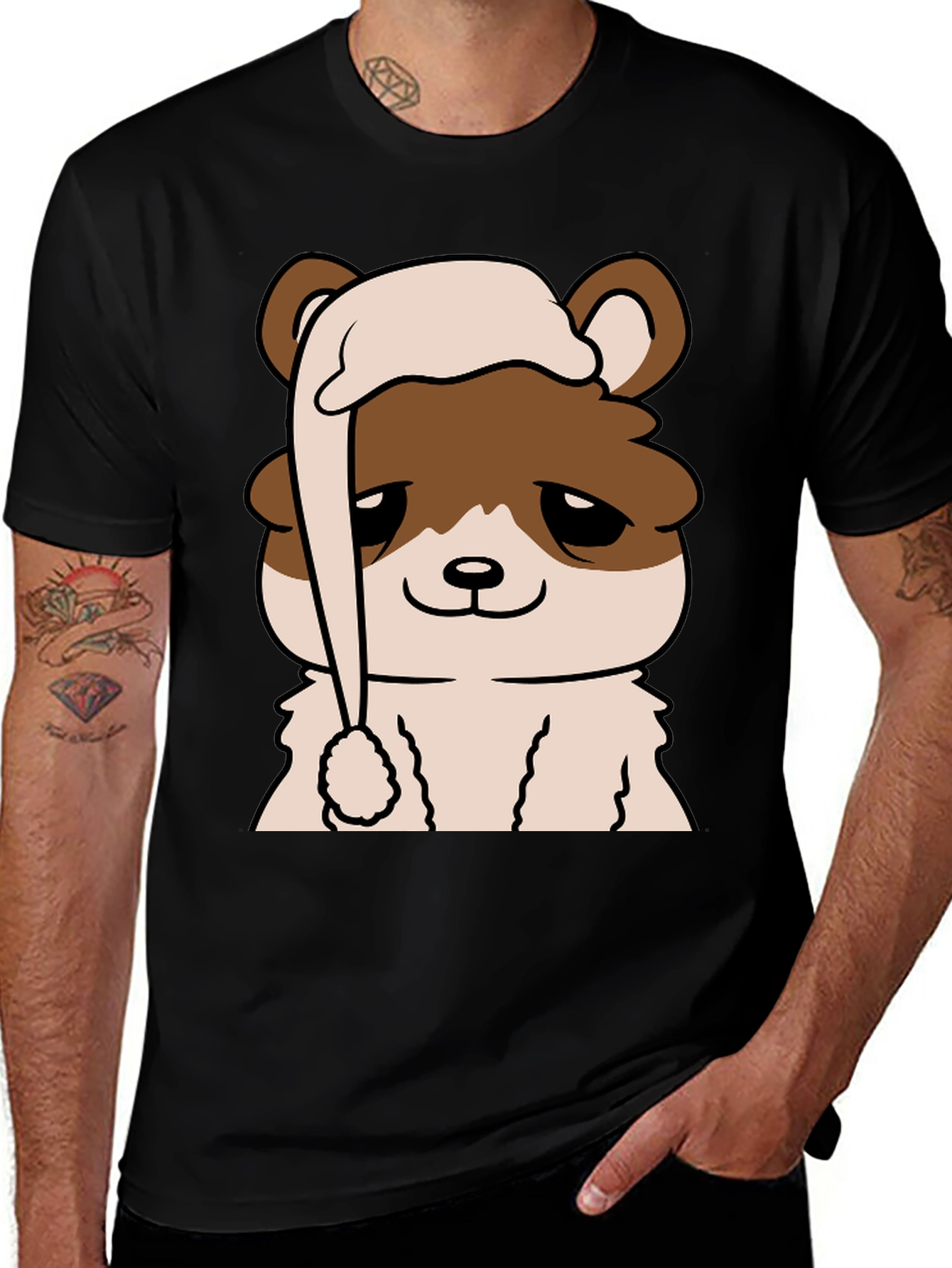 Variant 26 of Cute Bear in Nightcap Graphic T-Shirt